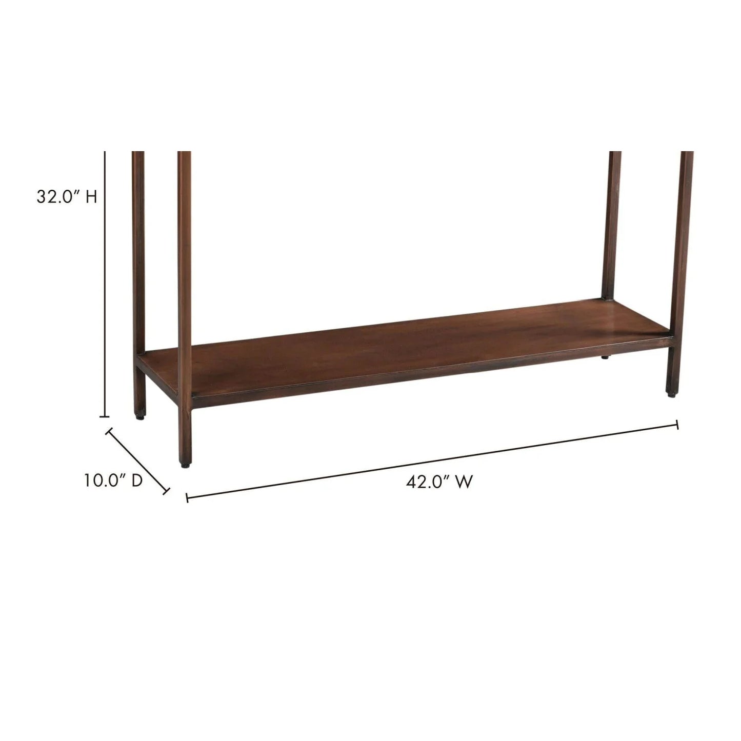 Luxury Copper Framed Marble Console Table Modern Italian Style for Villa