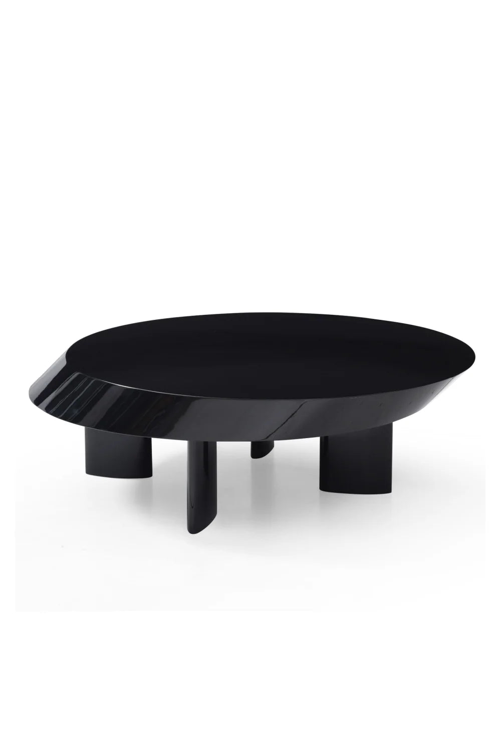 Luxury CT106 Black Round Coffee Table Modern Italian Style for Villa