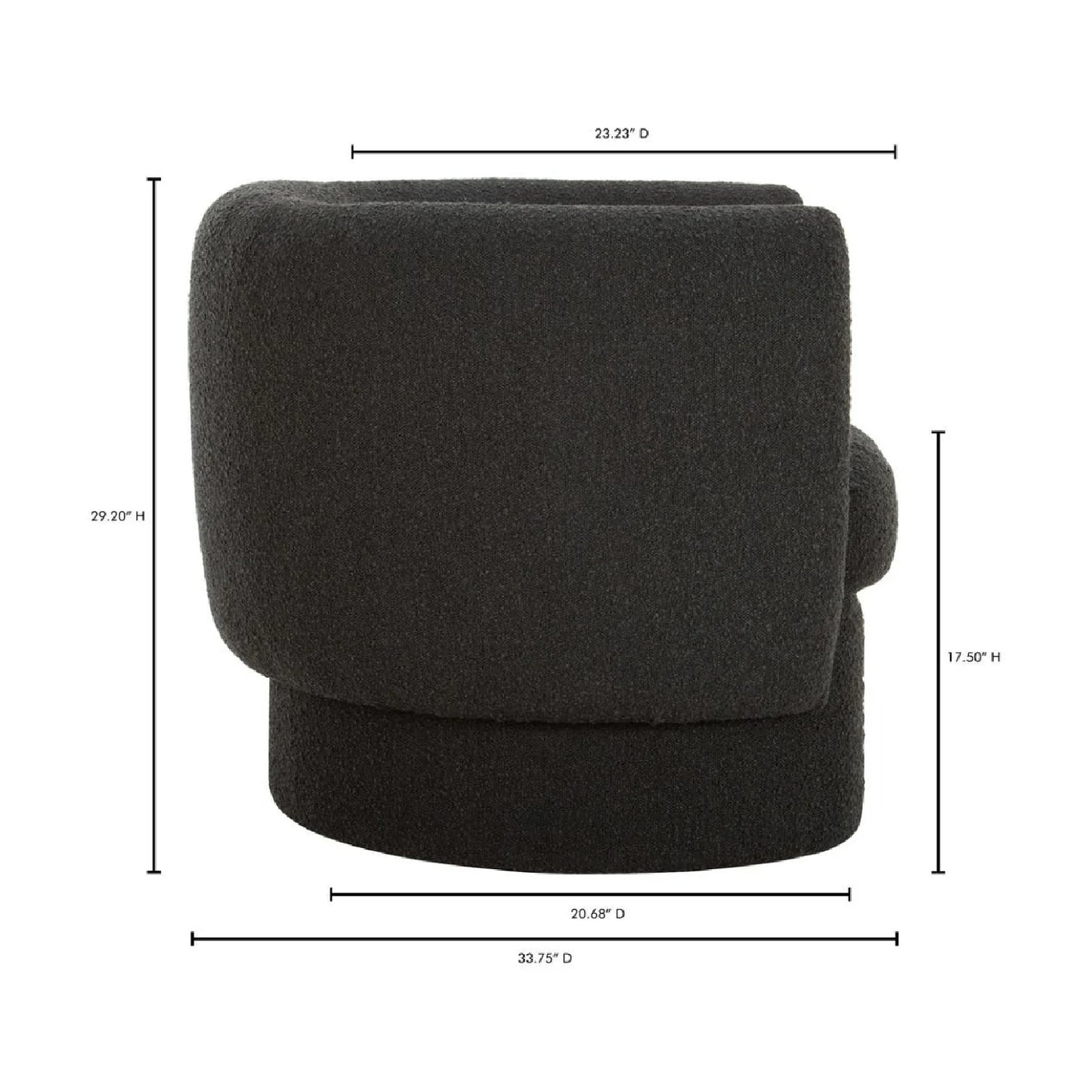 Luxury Curved Fabric Lounge Chair European Style for Villa