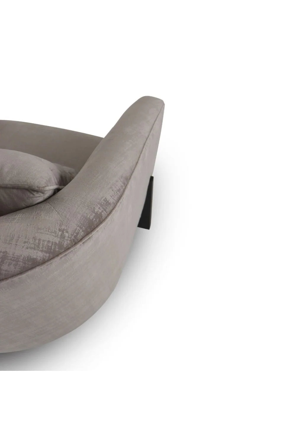 Luxury Curved Gray Accent Lounge Chair Modern Italian Style for Villa