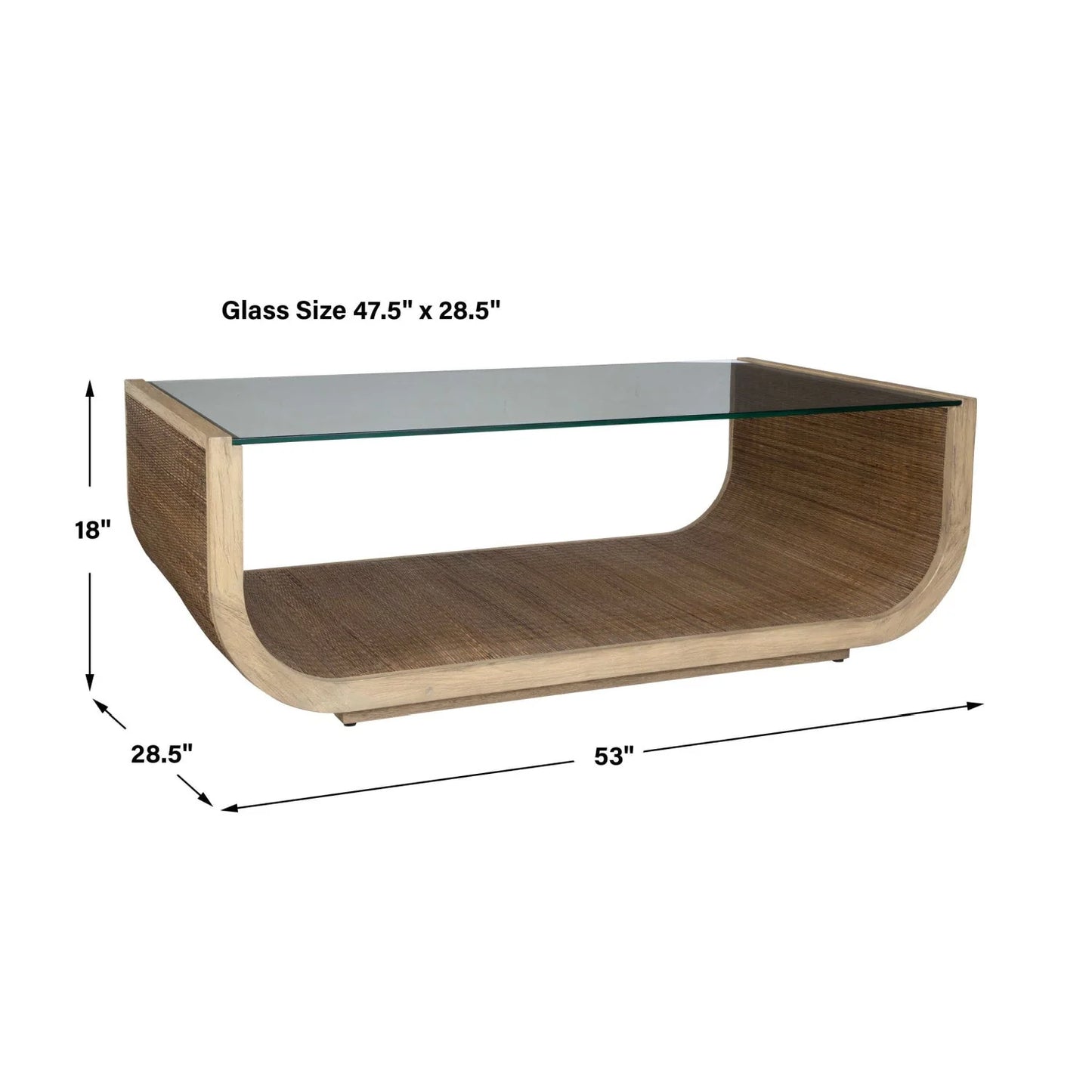 Luxury Curved Mahogany Coffee Table Modern Italian Style for Villa