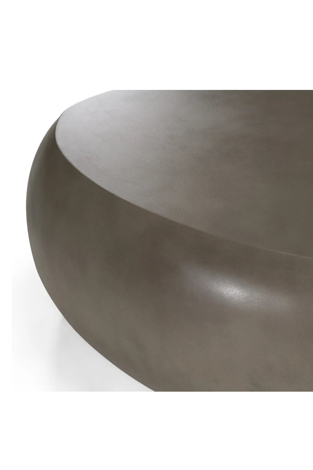Luxury Denny Oval Concrete Coffee Table Modern Italian Style for Villa