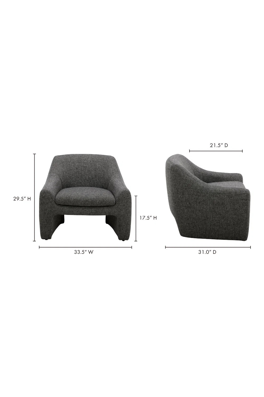 Luxury Fabric Lounge Chair Modern Italian Style for Villa