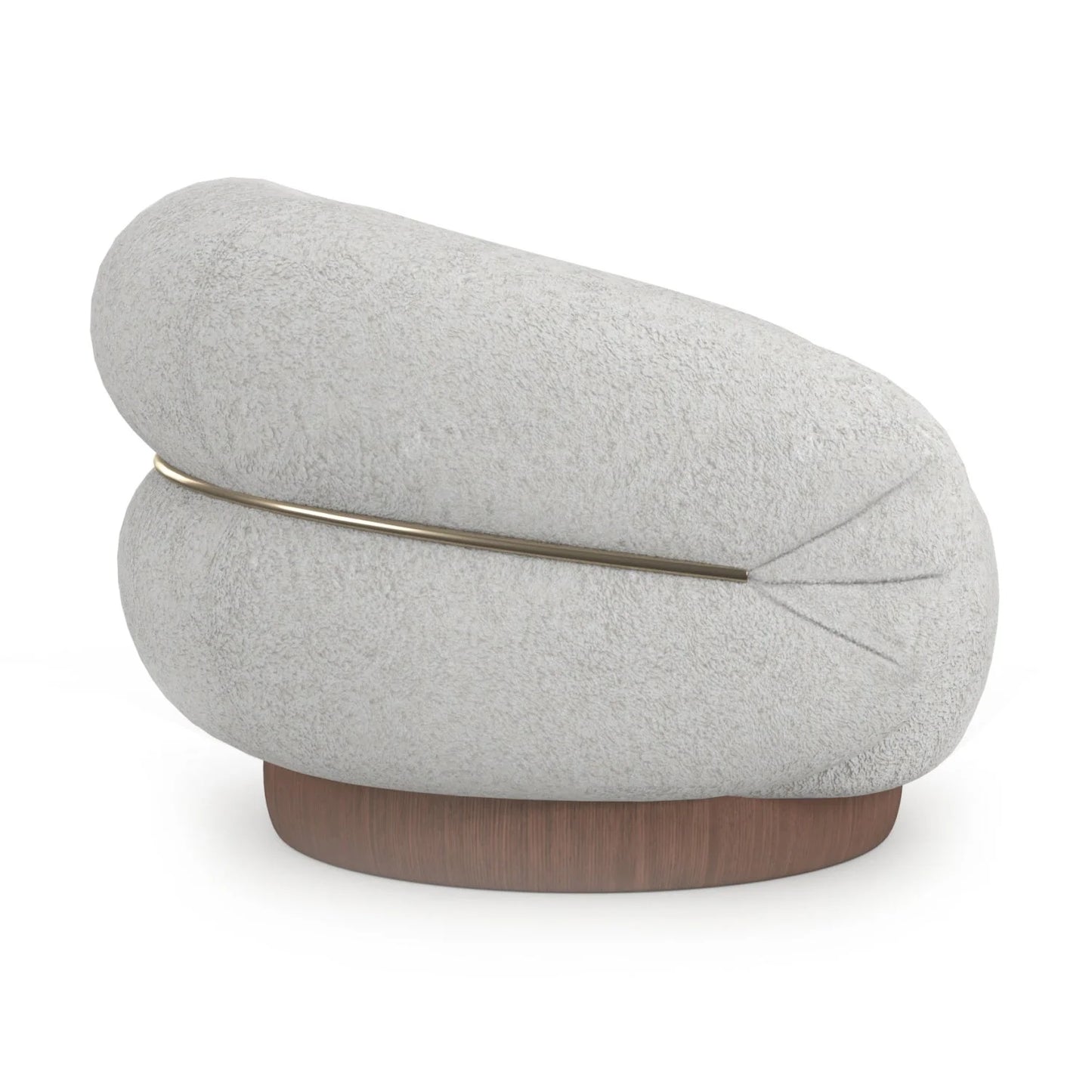 Luxury Fabric Swivel Accent Chair Modern Italian Style for Villa
