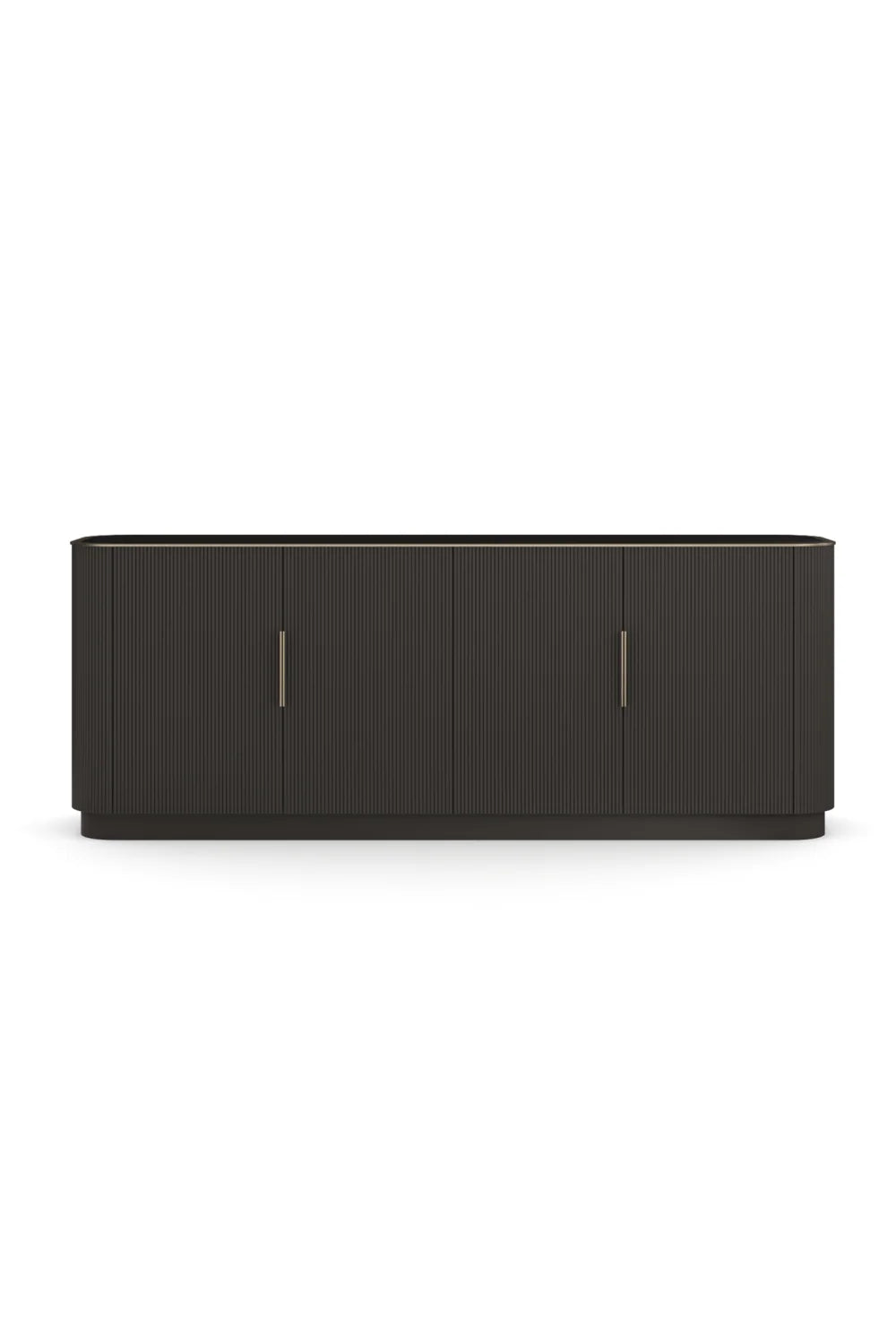 Luxury Fluted 4-Door Sideboard European Style for Villa