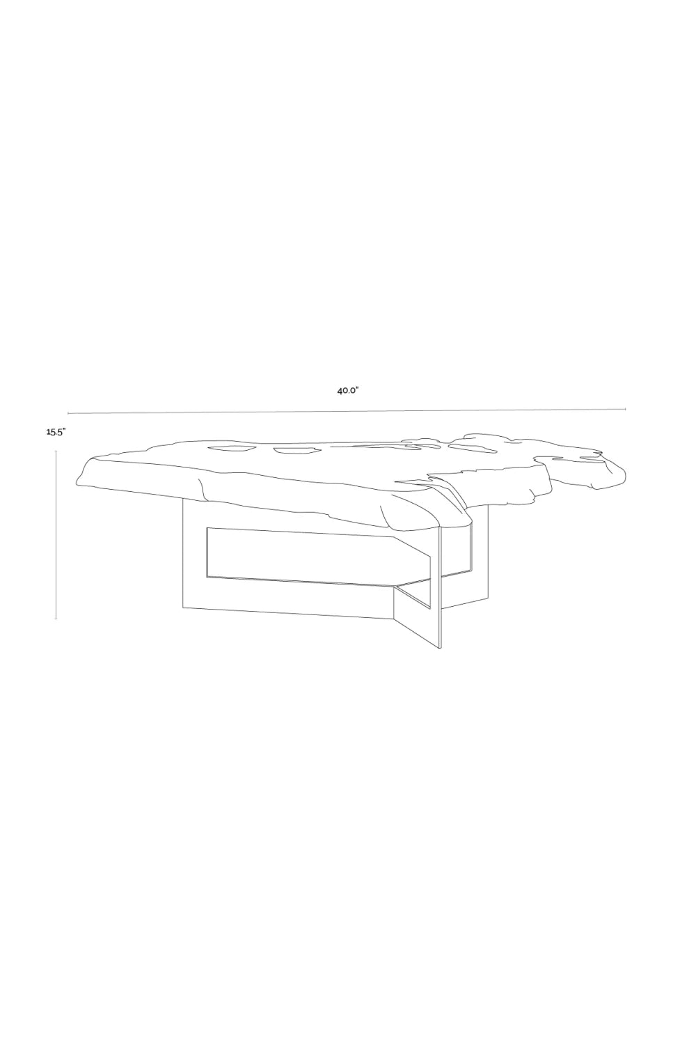 Luxury Freeform Black Teak Coffee Table Modern Italian Style for Villa