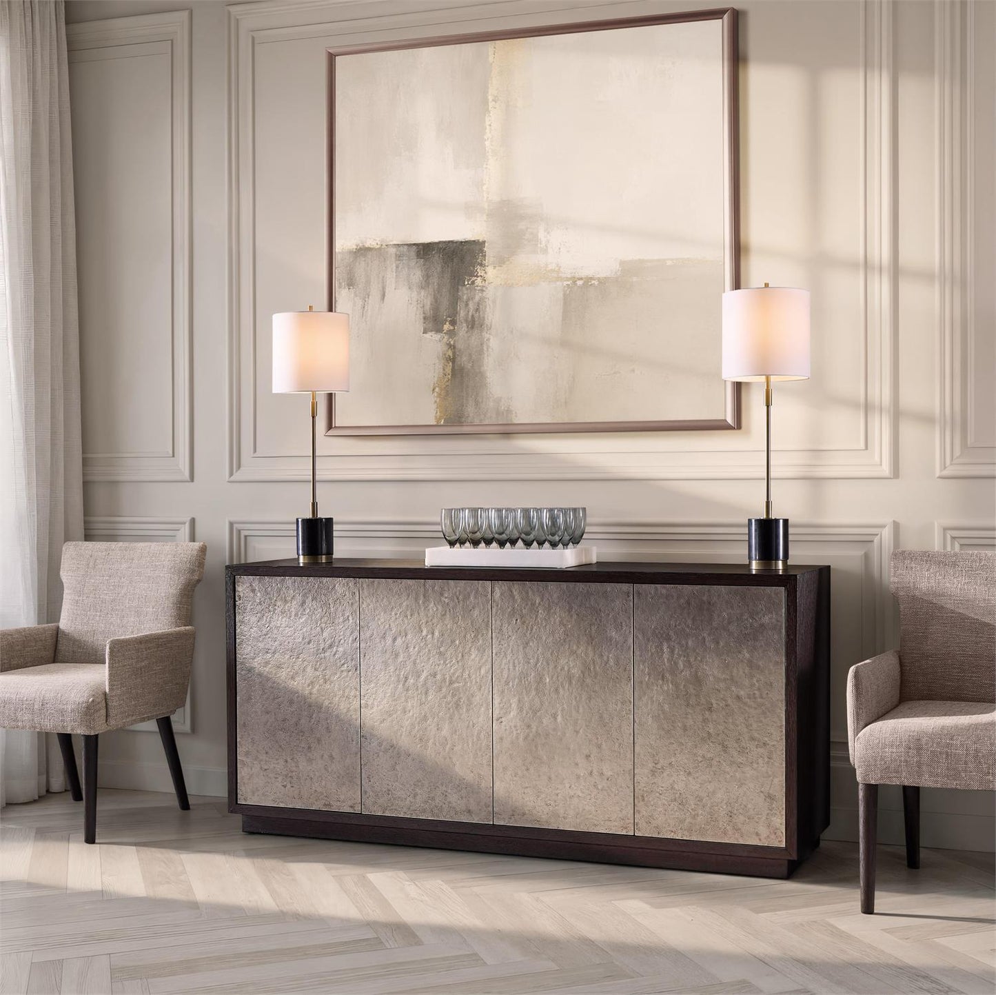Luxury Geneve Fabric Armchair Modern Italian Style for Villa