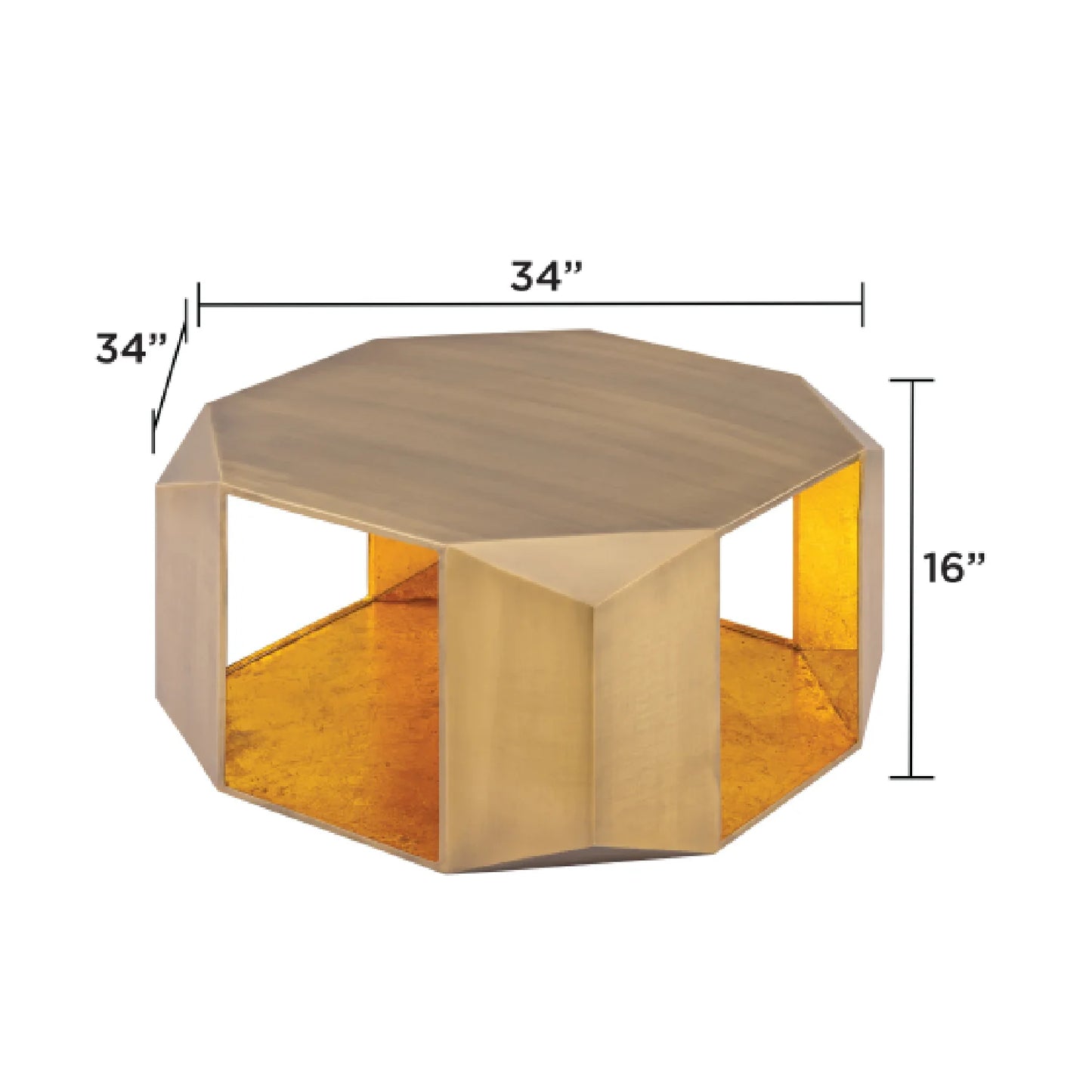 Luxury Geometric Aluminum Coffee Table Modern Italian Style for Villa