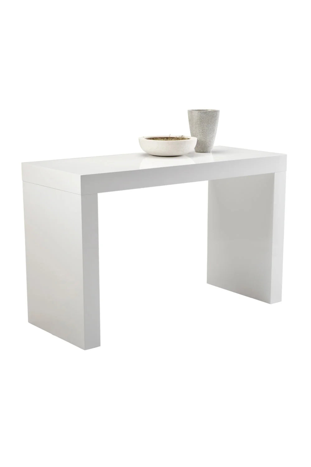 Luxury Gloss White Counter Table Modern Italian Style for Villa