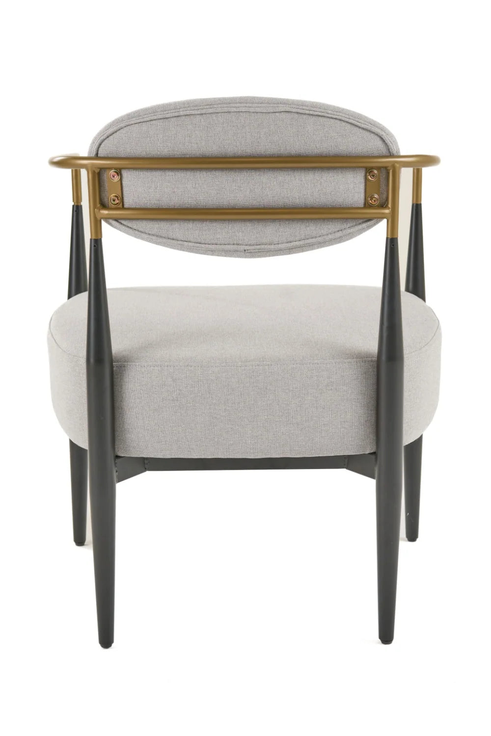 Luxury Gold Armed Fabric Accent Chair European Style for Villa