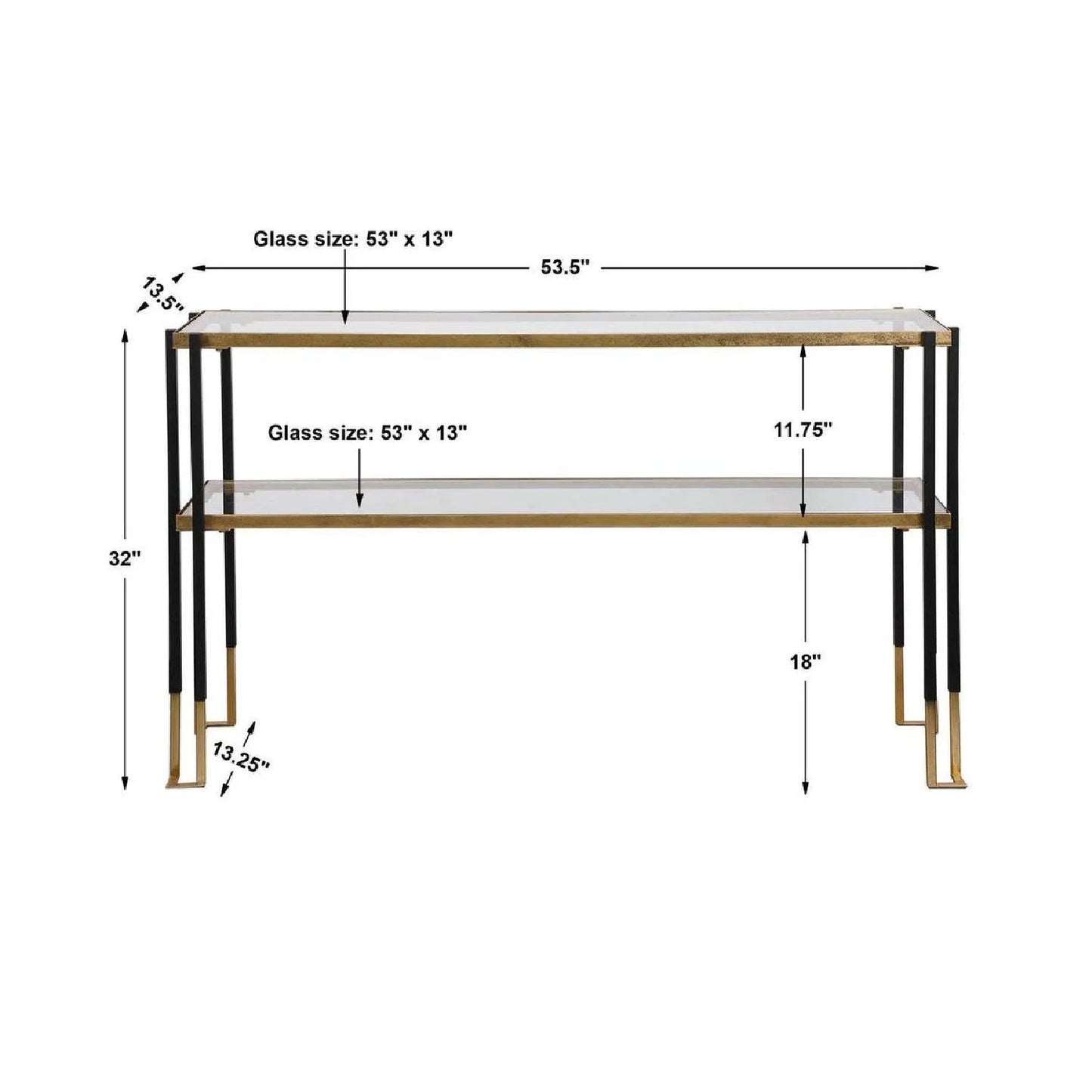 Luxury Gold Leaf Console Table Modern Italian Style for Villa