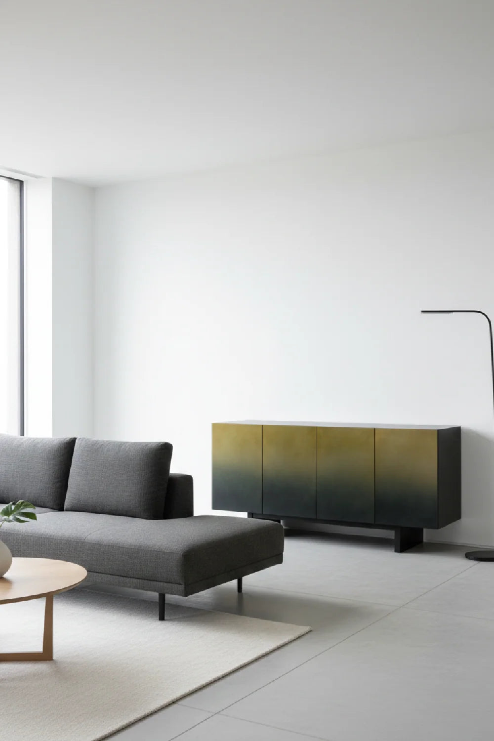 Luxury Gradient Stainless Steel Sideboard European Style for Villa
