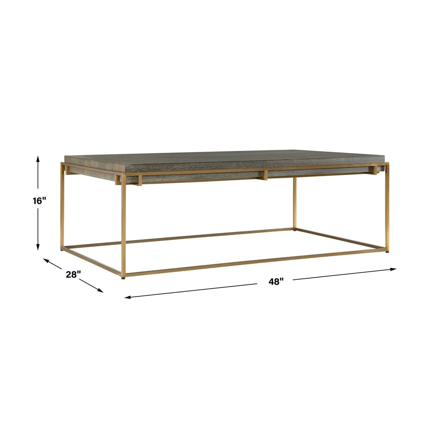 Luxury Gray Acacia Coffee Table Modern Italian Style for Villa