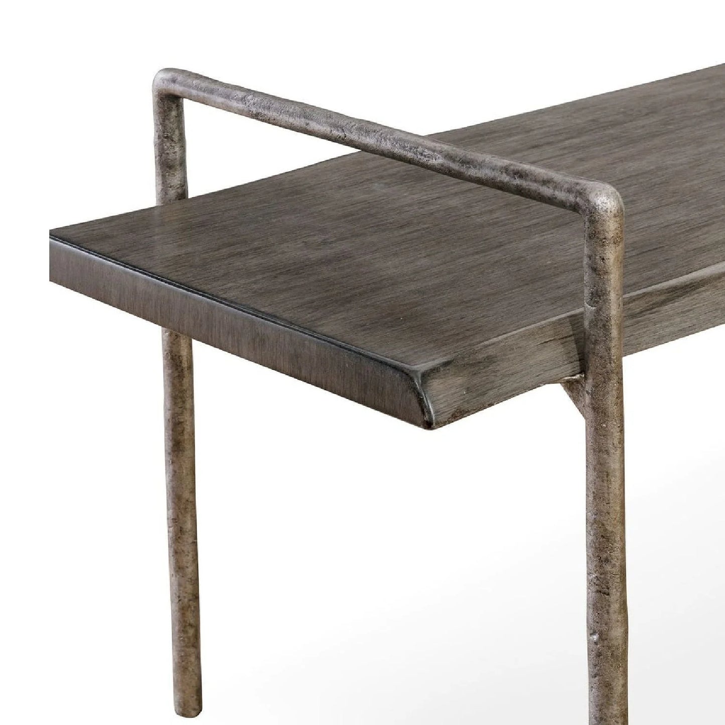 Luxury Gray Acacia Wood Bench European Style for Villa