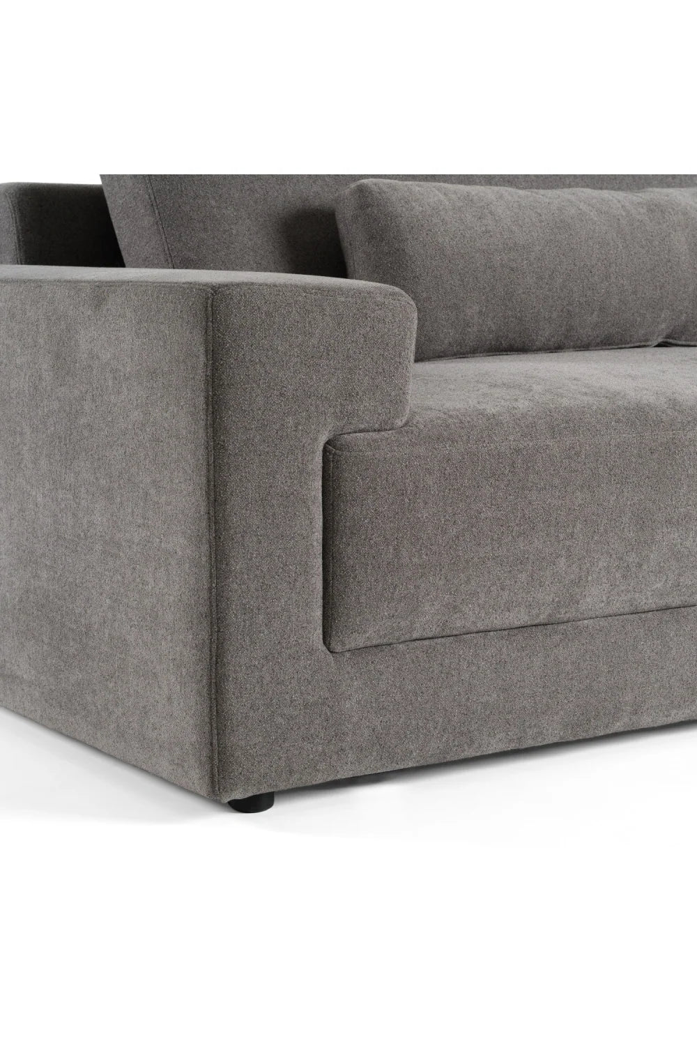 Luxury Gray Fabric Right-Facing Sectional Sofa Modern Italian Style for Villa