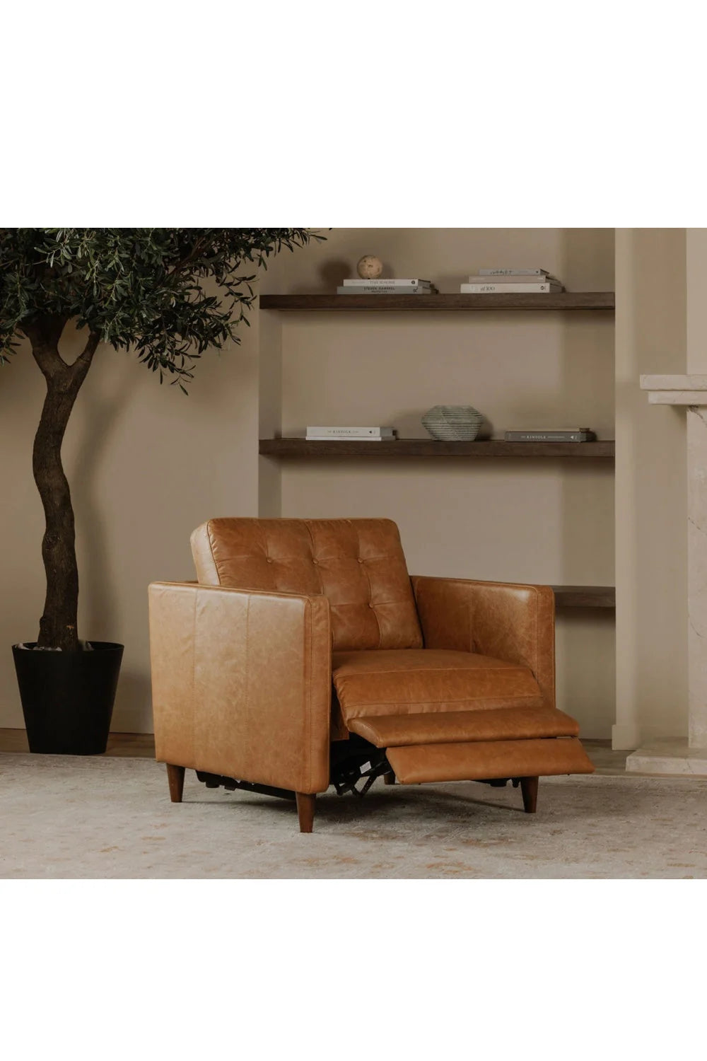 Luxury Leather Recliner Lounge Chair European Style for Villa