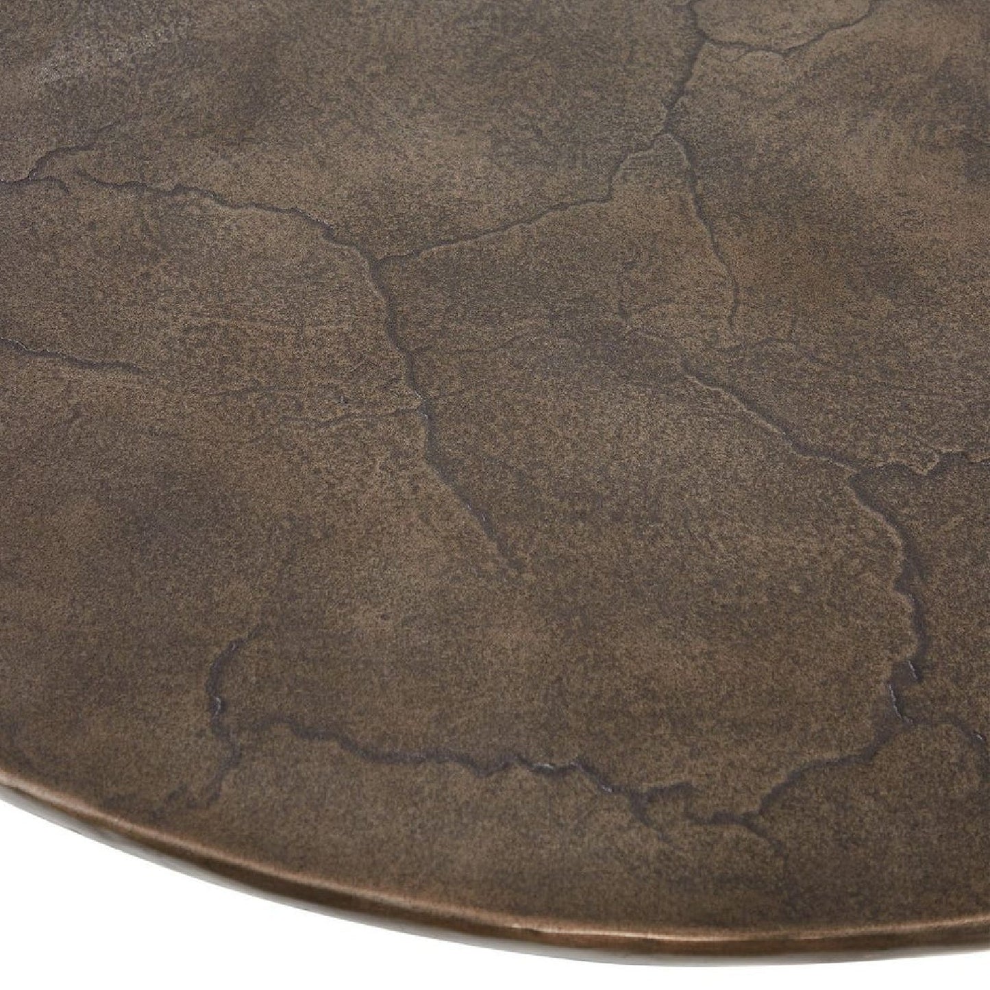 Luxury Madrone Bronze Round Dining Table Modern Italian Style for Villa