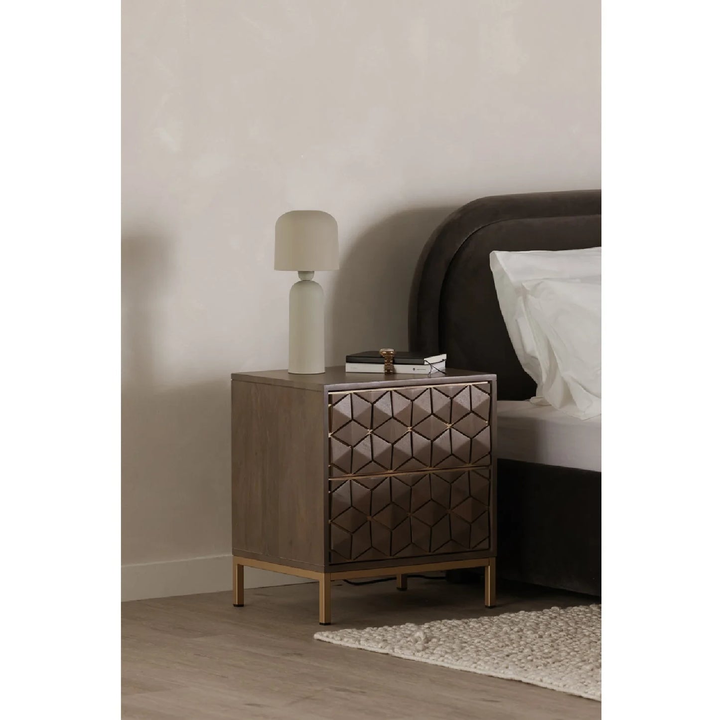 Luxury Modern Corolla Nightstand European Style for Villa