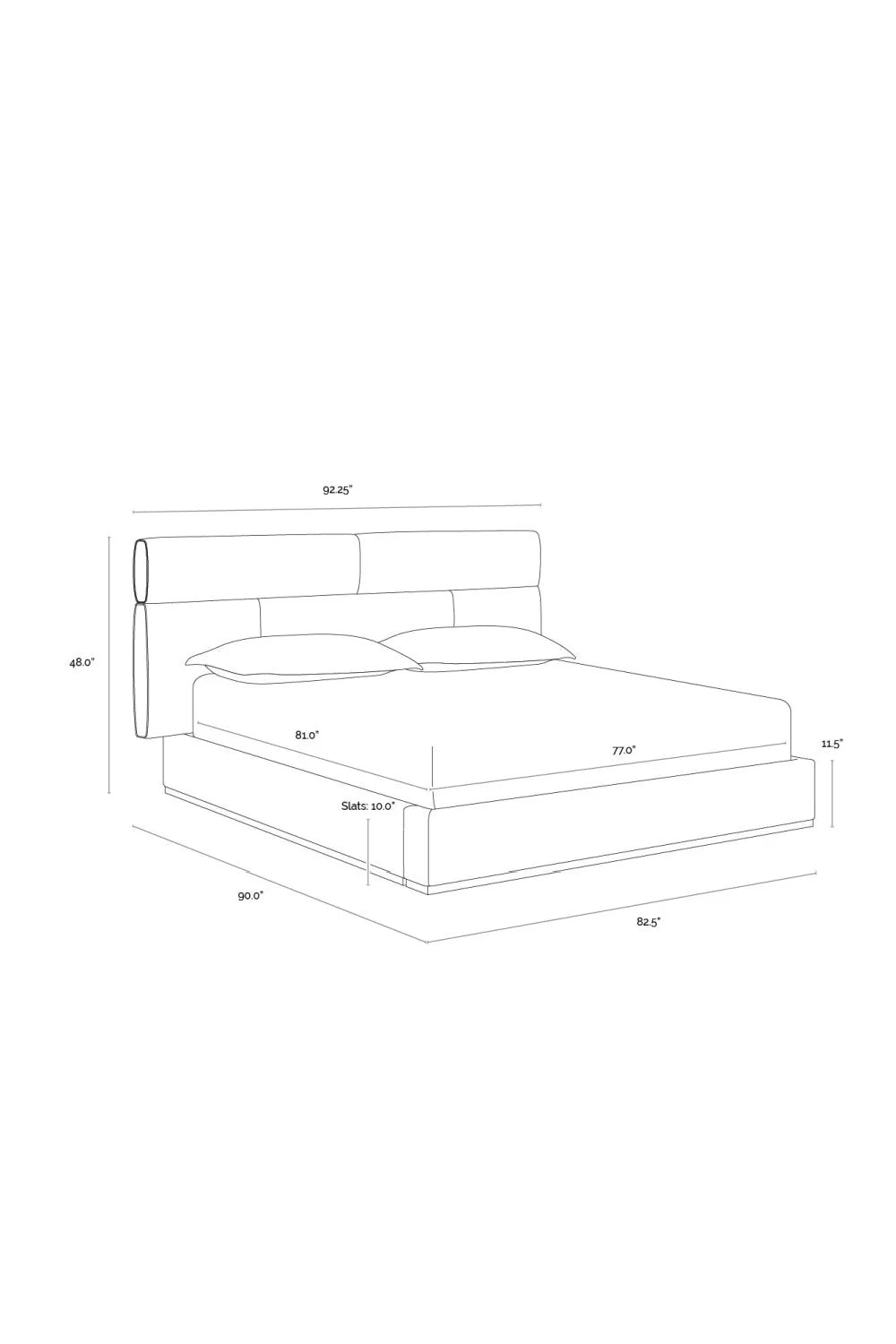 Luxury Modern Cream Upholstered Bed European Style for Villa