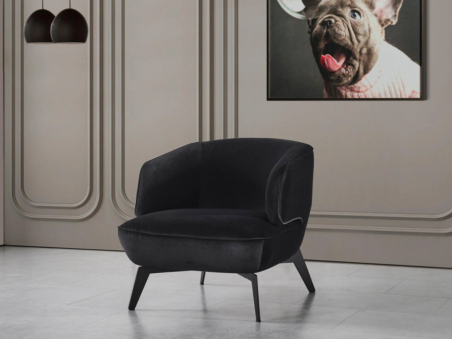 Luxury Modern Emmet Accent Chair European Style for Villa
