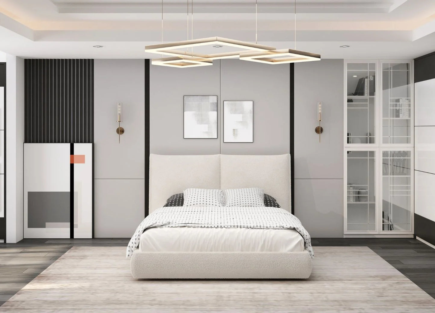 Luxury Modern Eric Queen Bed European Style for Villa