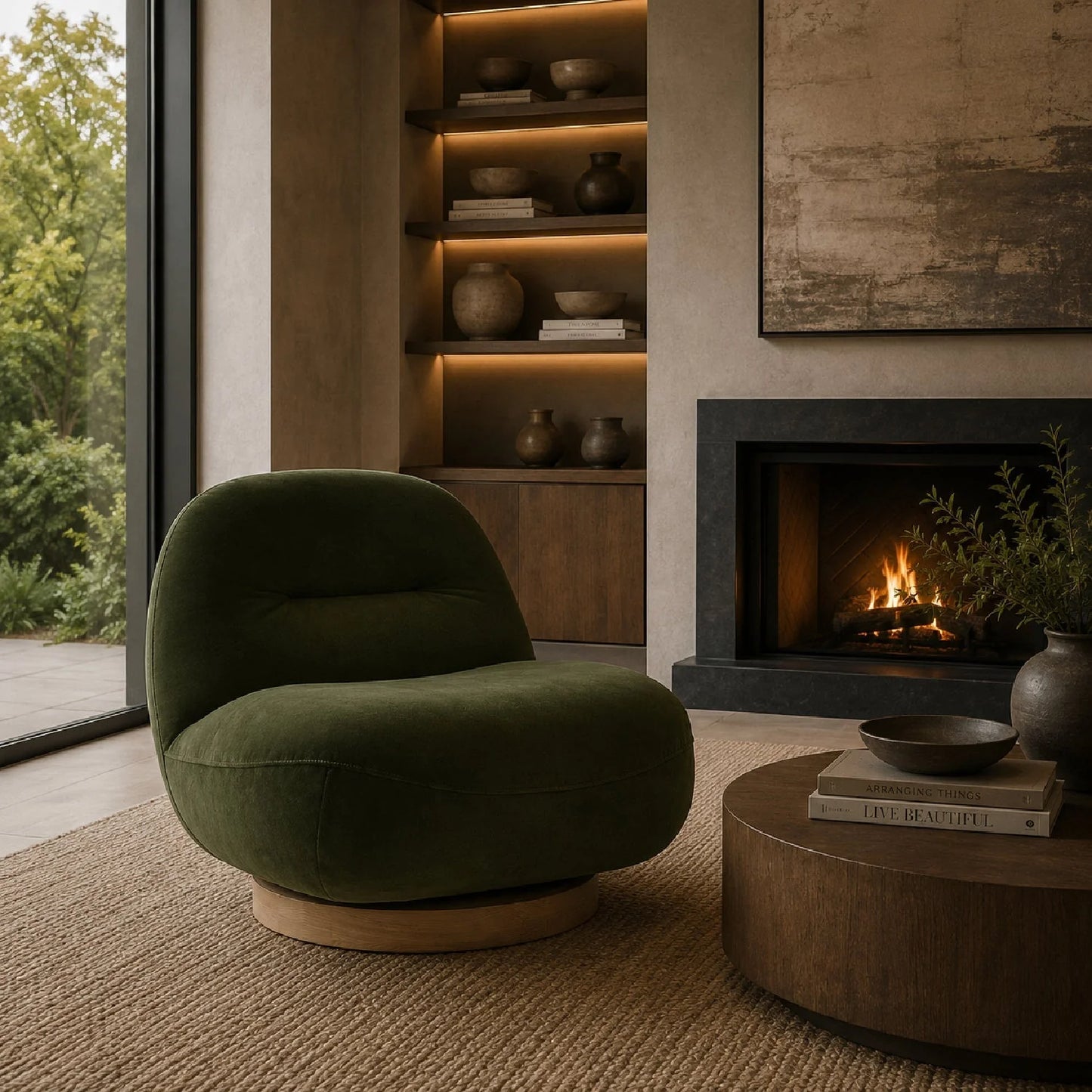 Luxury Modern Fabric Lounge Chair European Style for Villa
