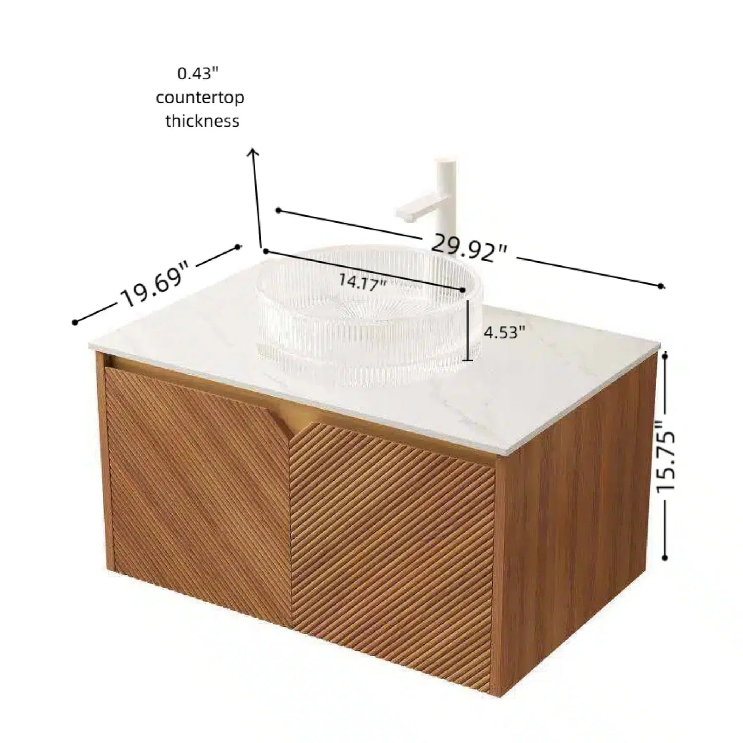 Luxury Modern Floating Bathroom Vanity European Style for Villa