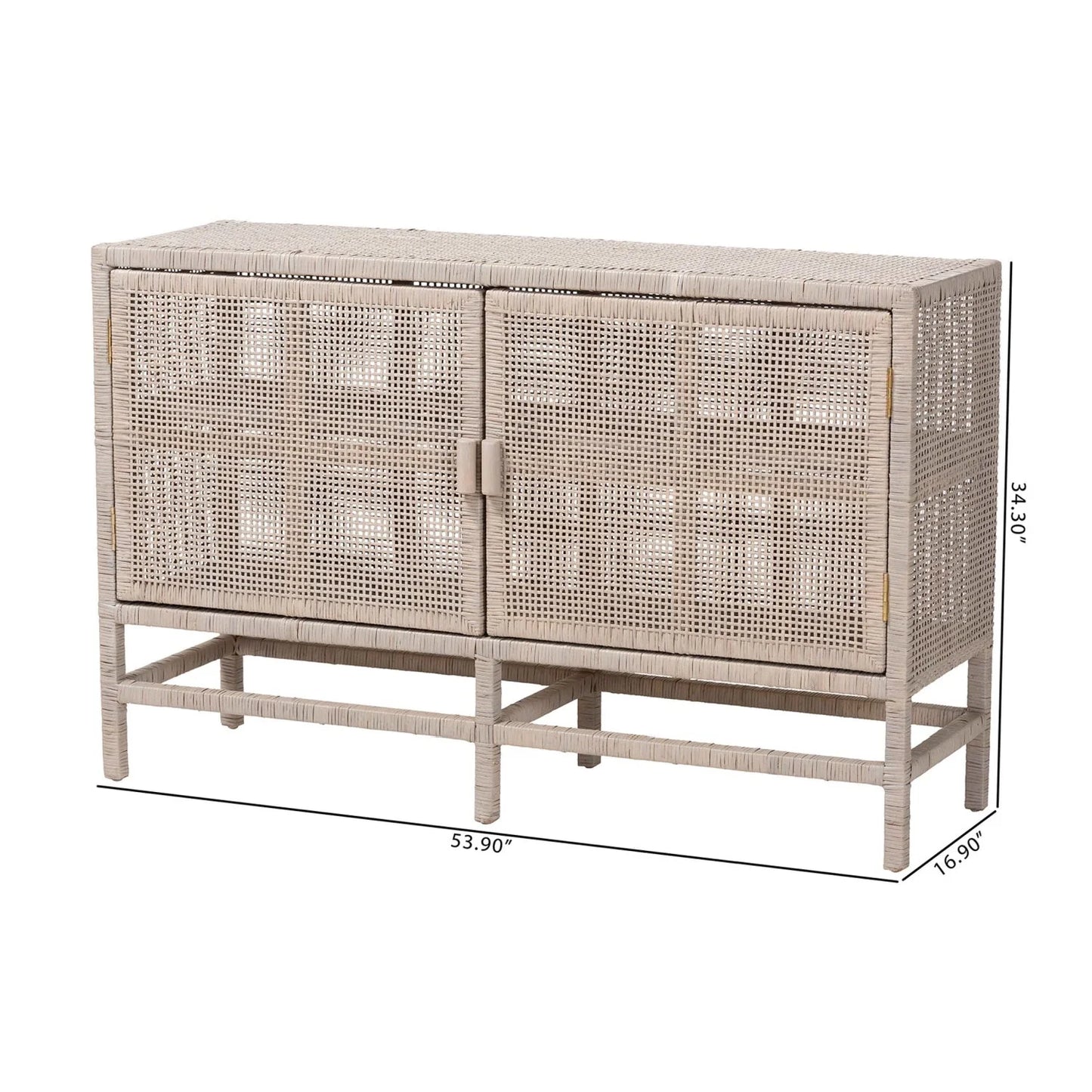 Luxury Modern French Gray Wood 2-Door Cabinet European Style for Villa