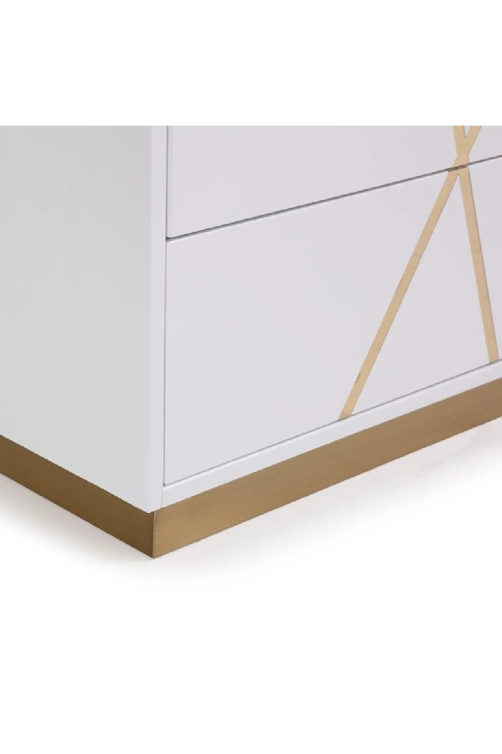 Luxury Modern Glossy White Dresser European Style for Villa