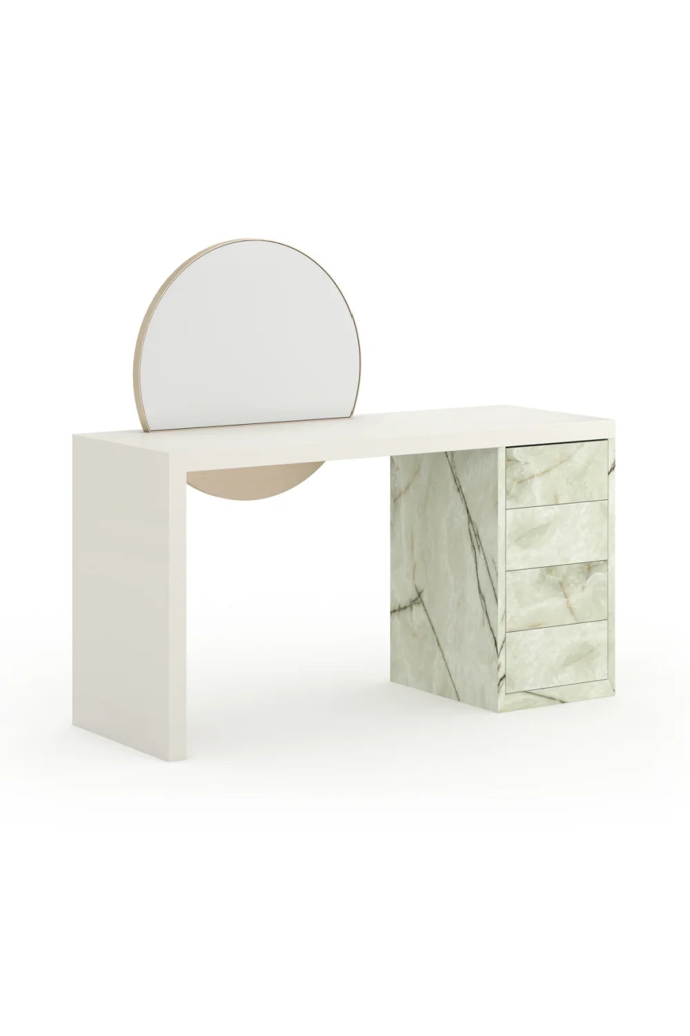 Luxury Modern Green Onyx Vanity Desk European Style for Villa