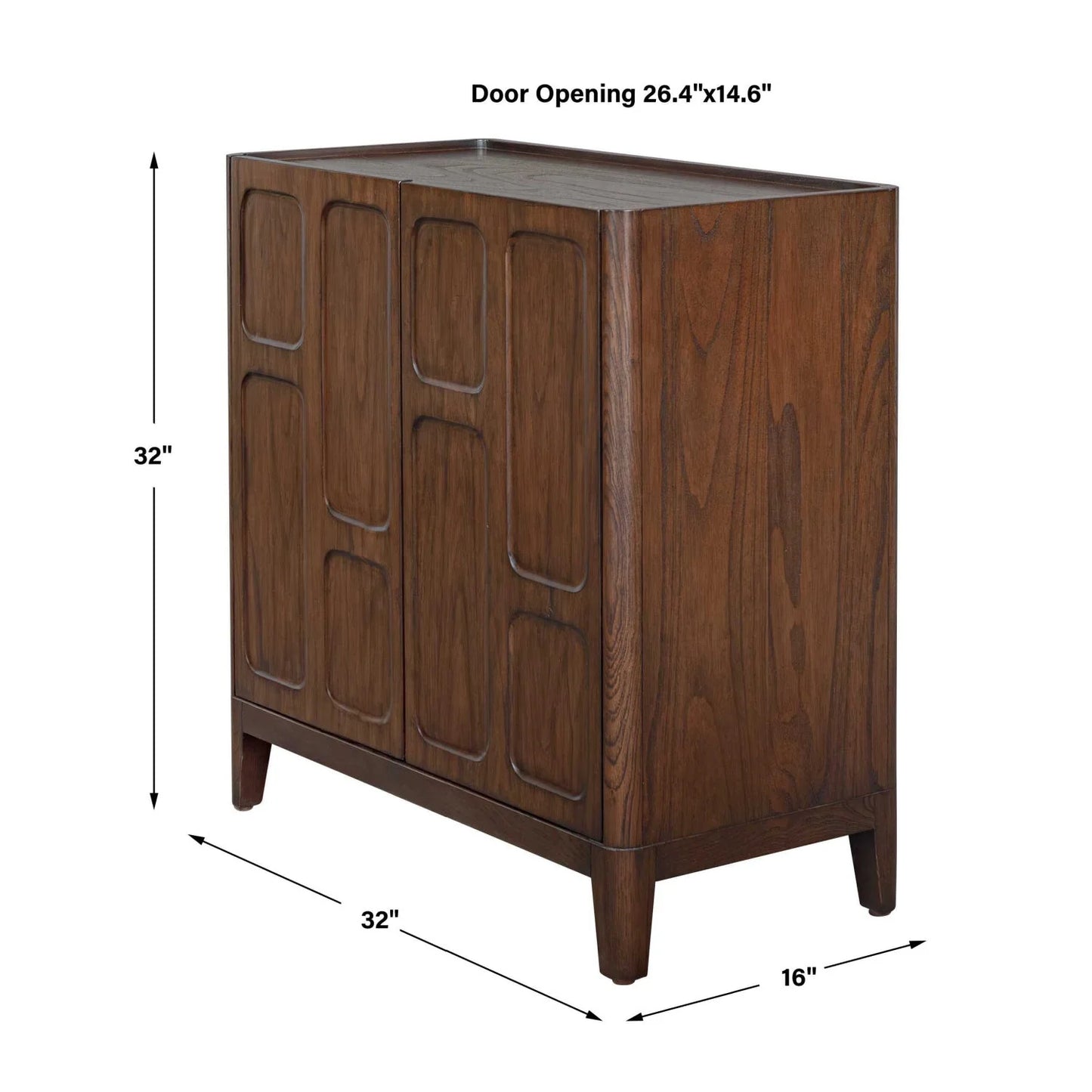Luxury Modern Mahogany Wood 2-Door Cabinet European Style for Villa