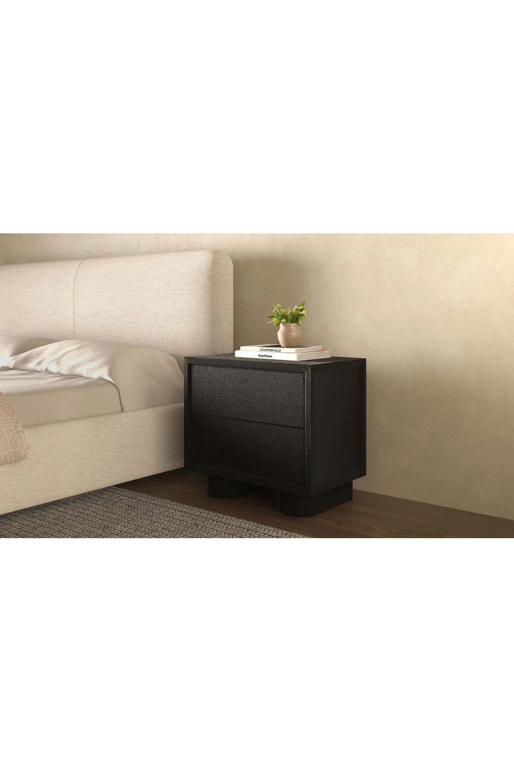 Luxury Modern Marcelle Shagreen Nightstand European Style for Villa