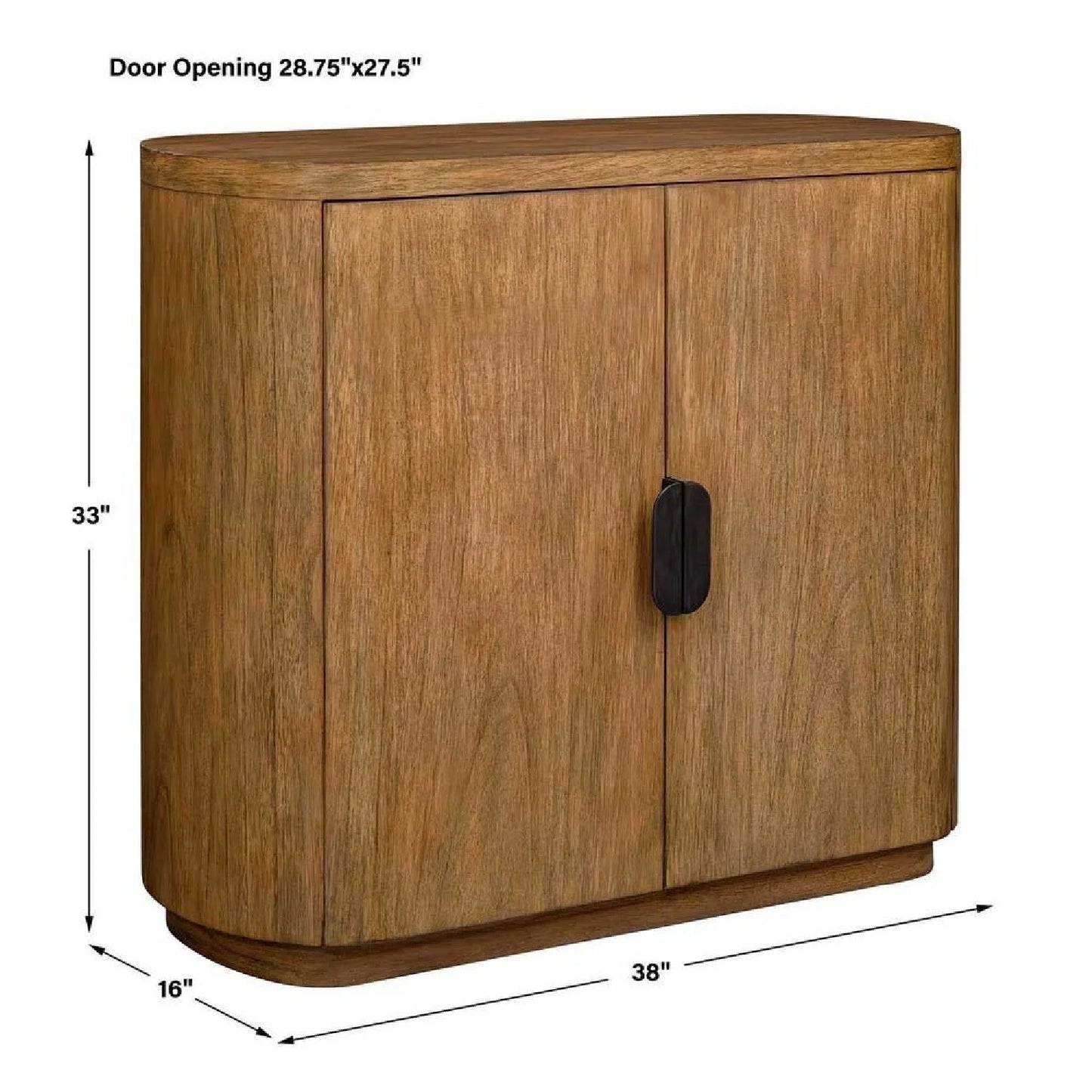 Luxury Modern Natural Wood 2-Door Cabinet European Style for Villa