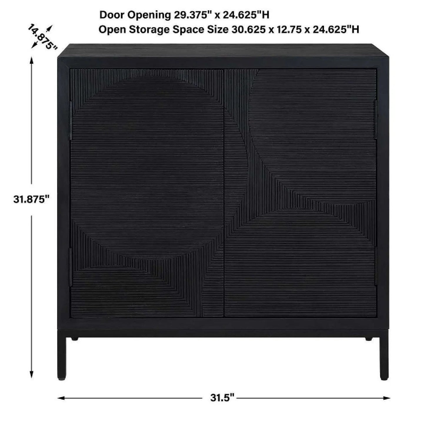 Luxury Modern Oak Wood 2-Door Cabinet European Style for Villa