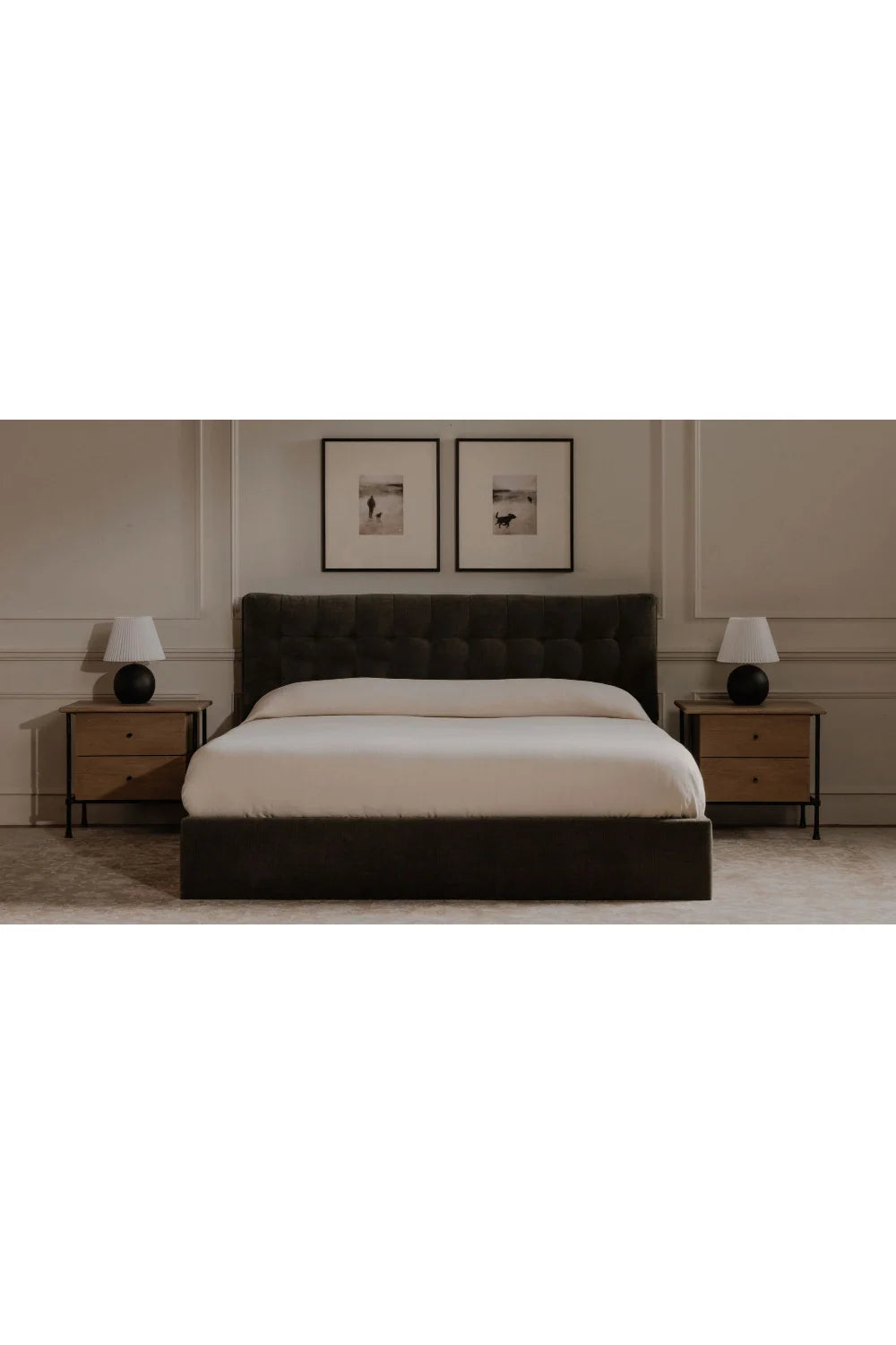 Luxury Modern Rene Acacia Nightstand European Style for Villa
