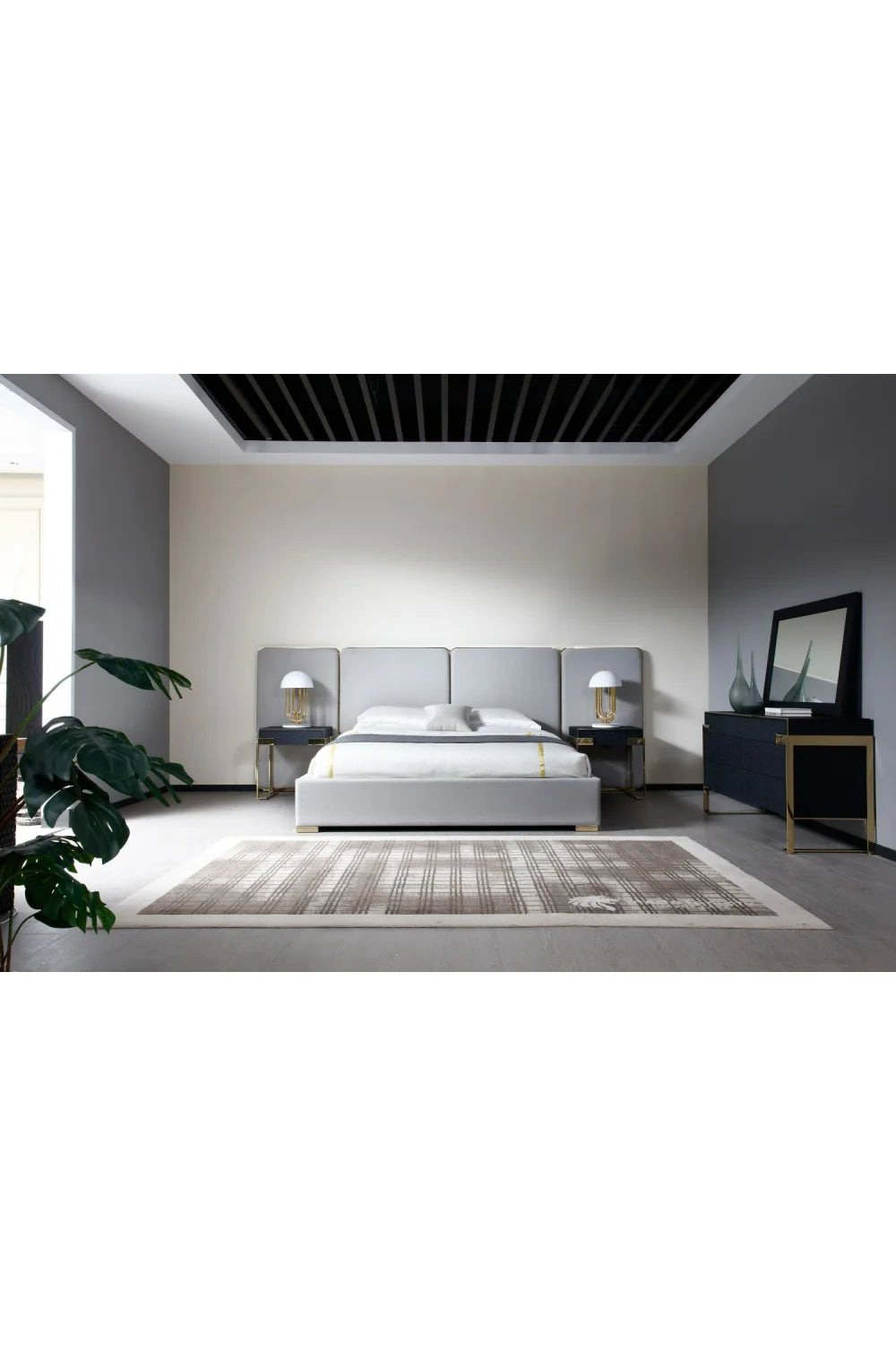 Luxury Modern Rothsay Wenge Oak Nightstand European Style for Villa