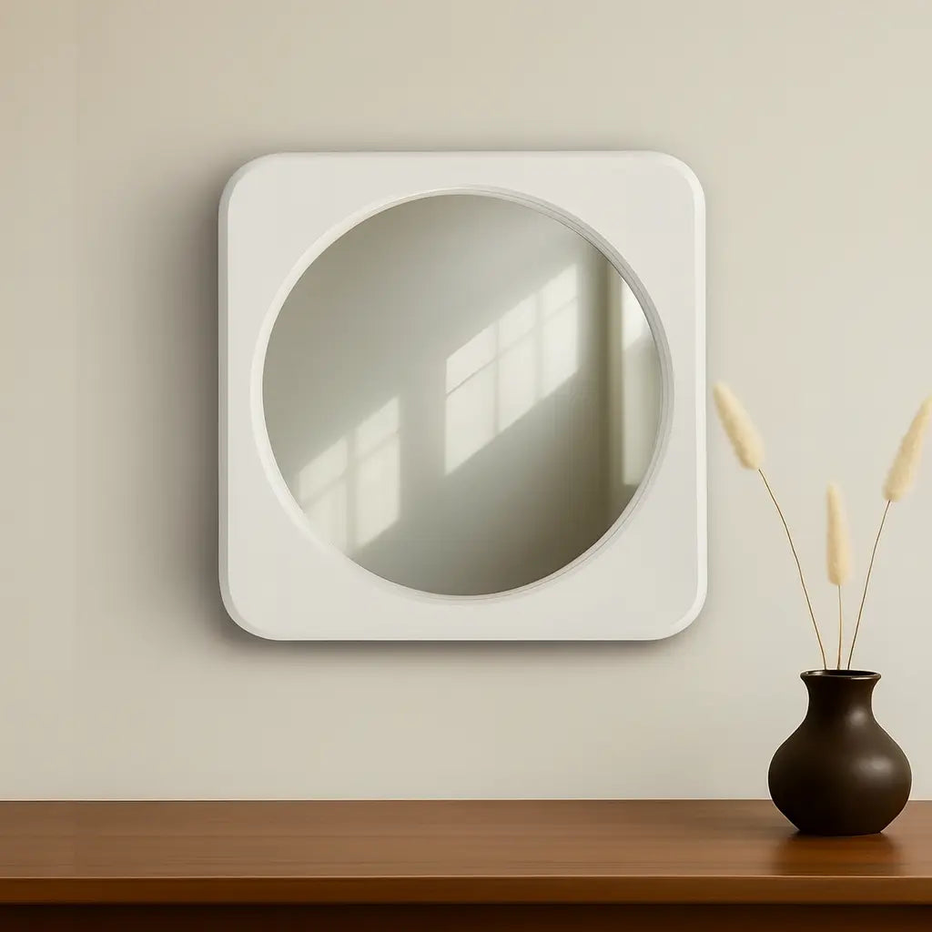 Luxury Modern Rounded Square Mirror European Style for Villa