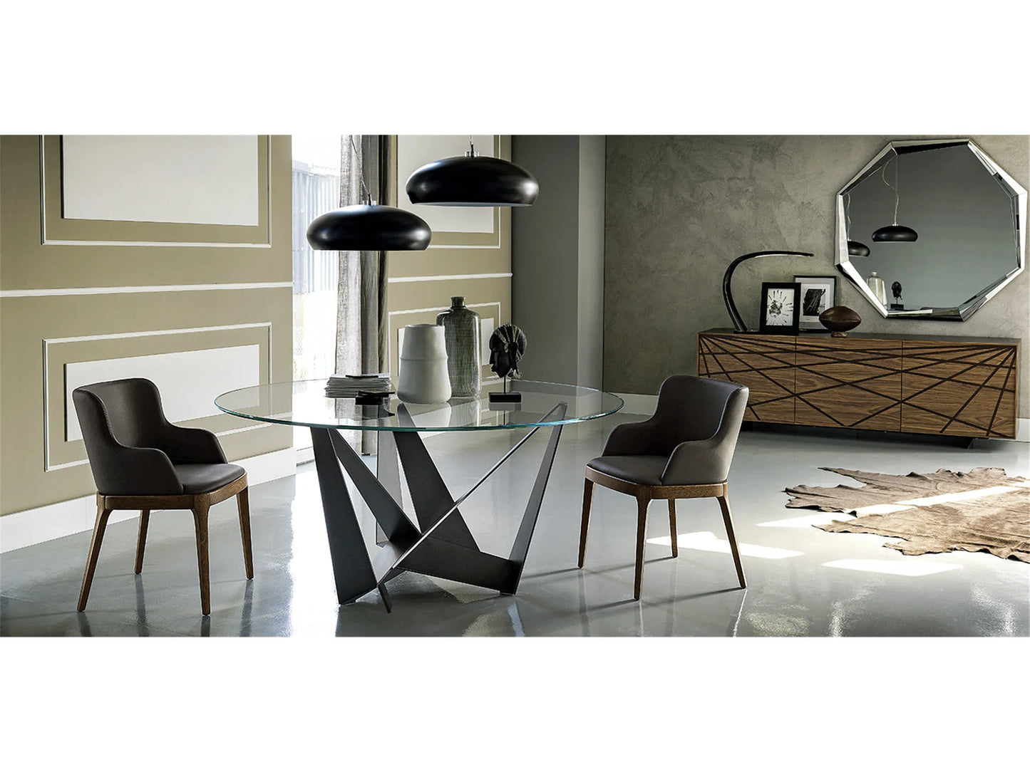 Luxury Modern Skorpio Round Dining Table European Style for Villa