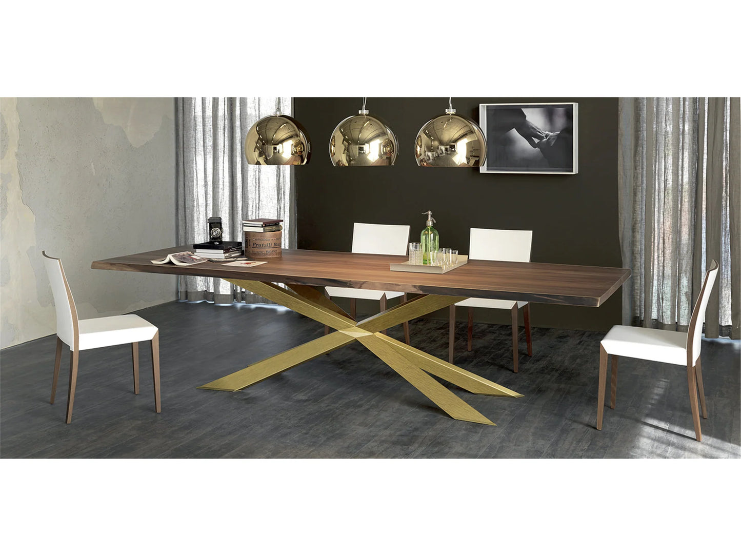 Luxury Modern Spyder Wood Dining Table European Style for Villa