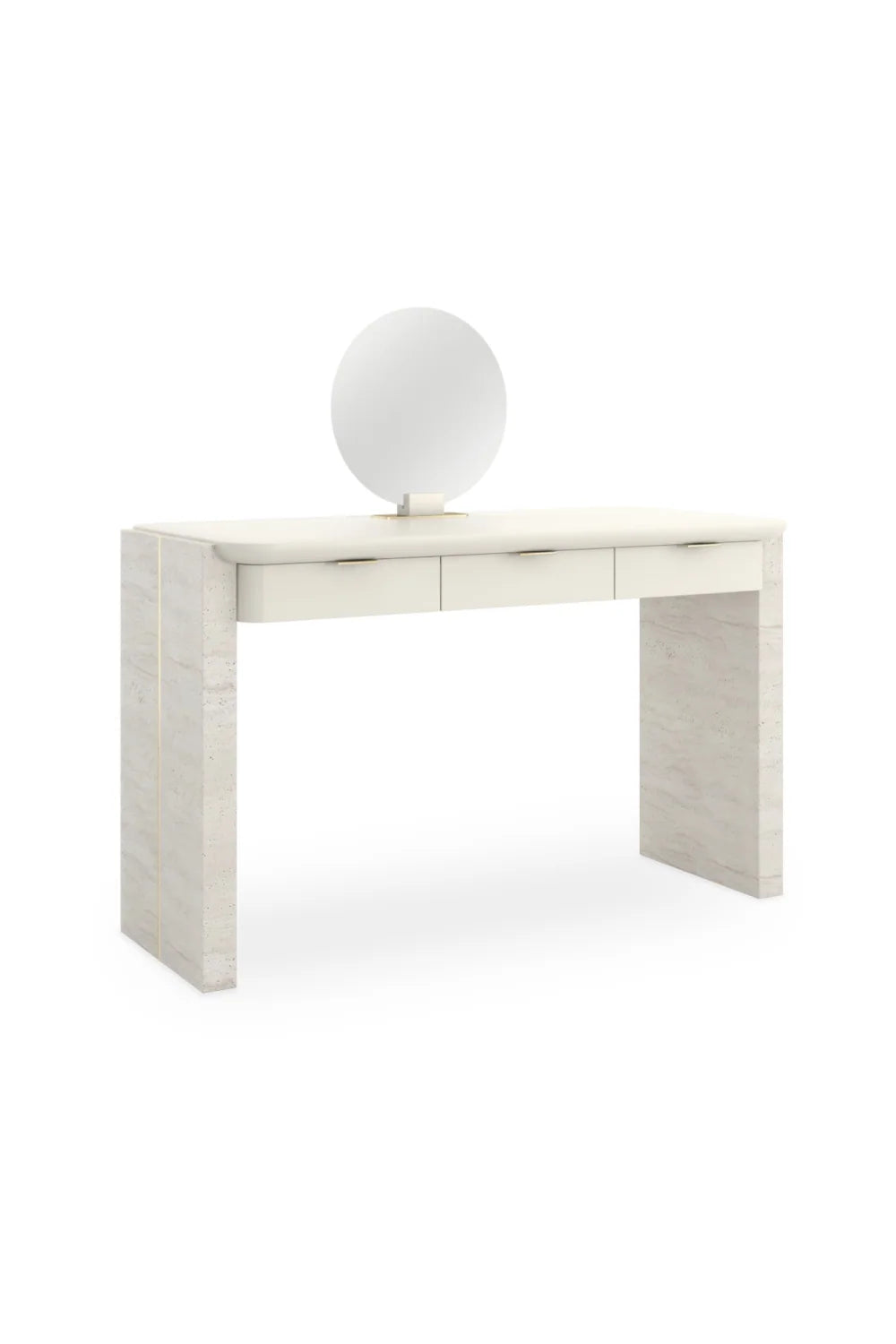 Luxury Modern Travertine 3 Drawer Vanity European Style for Villa