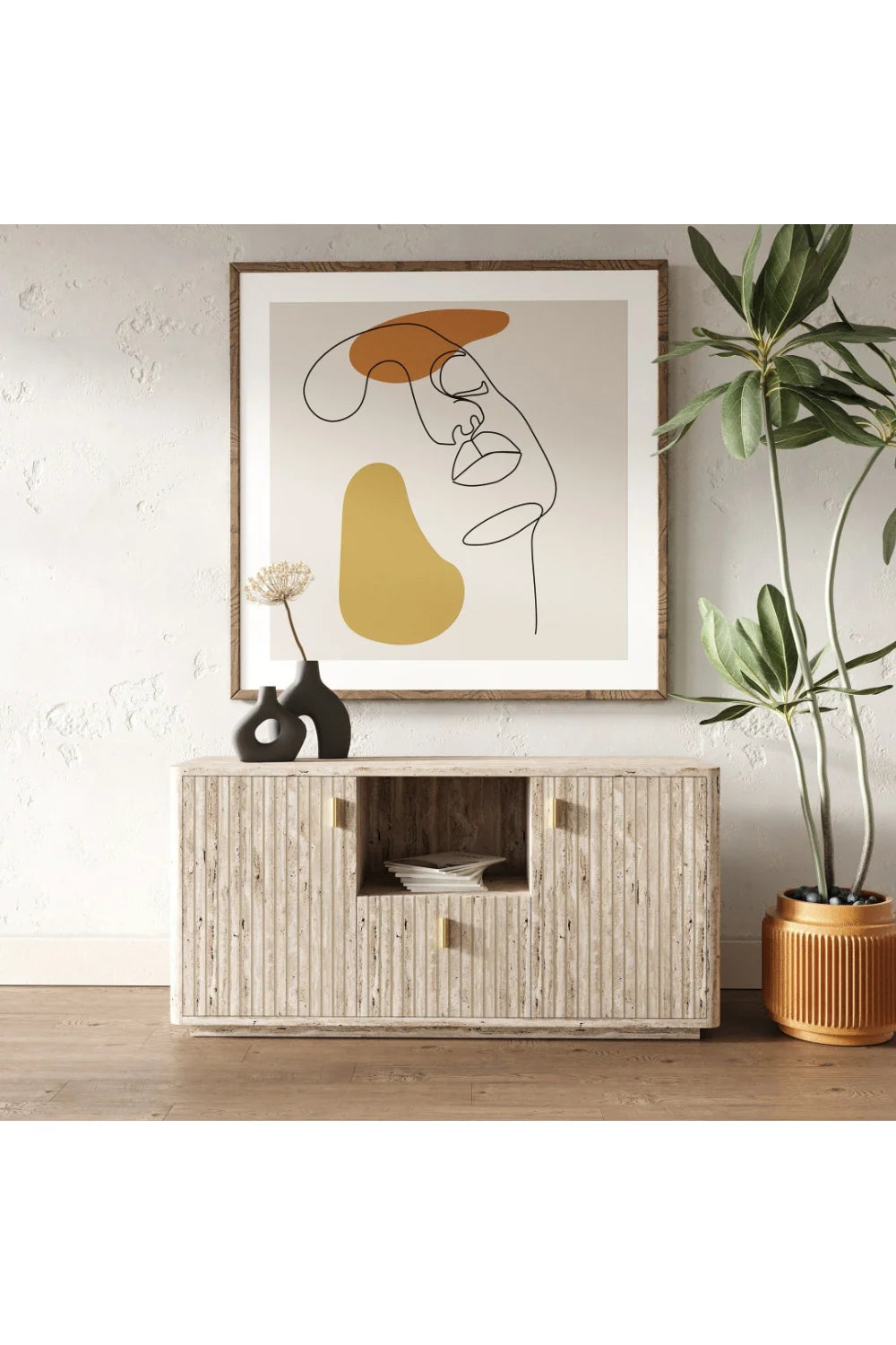 Luxury Modern Travertine Style File Cabinet European Style for Villa