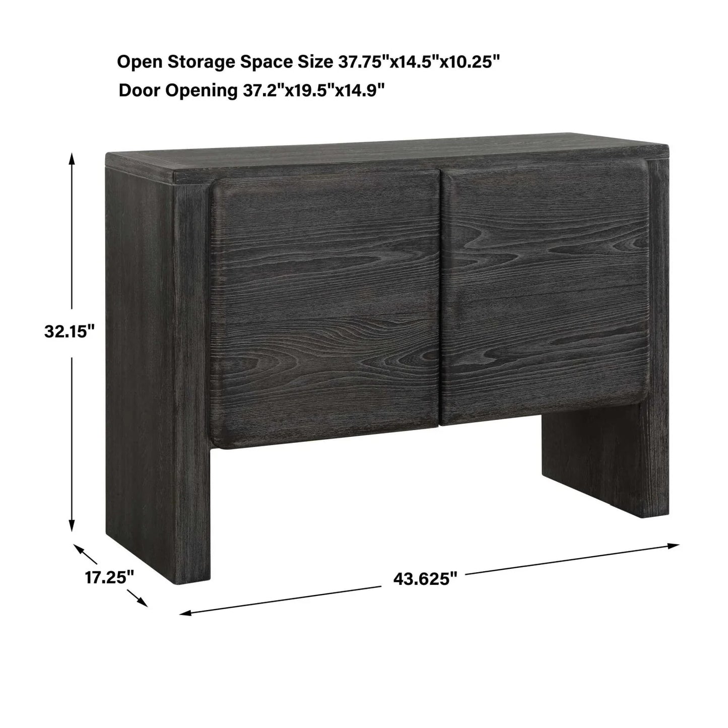 Luxury Modern Wood 2-Door Cabinet European Style for Villa