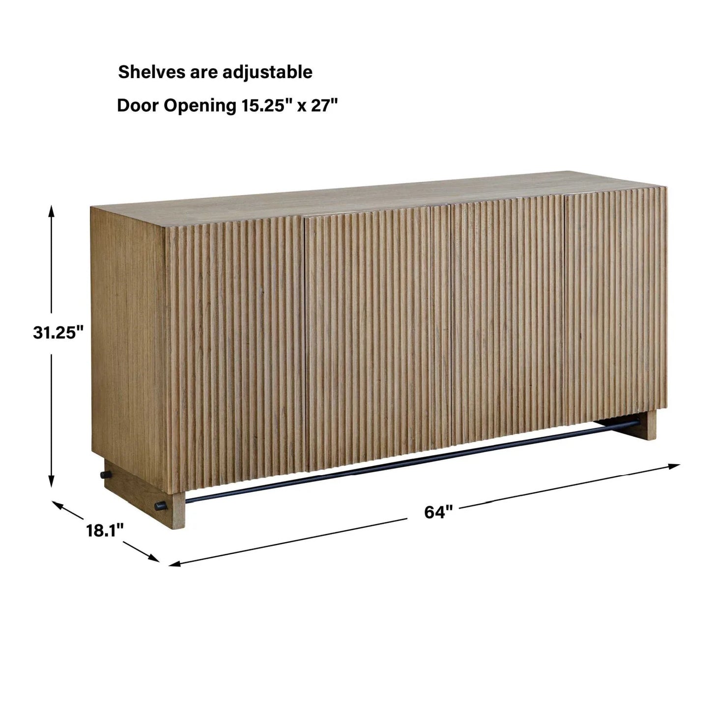 Luxury Modern Wood 4-Door Cabinet European Style for Villa