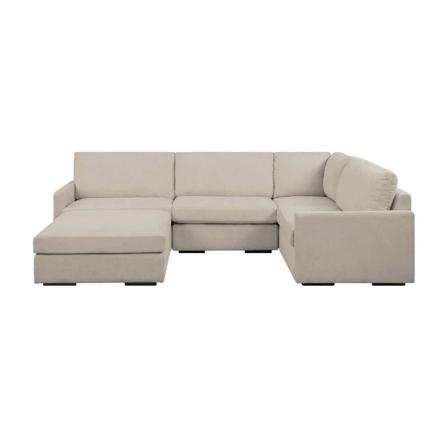Luxury Modular Beige Fabric Sectional Sofa Modern Italian Style for Villa