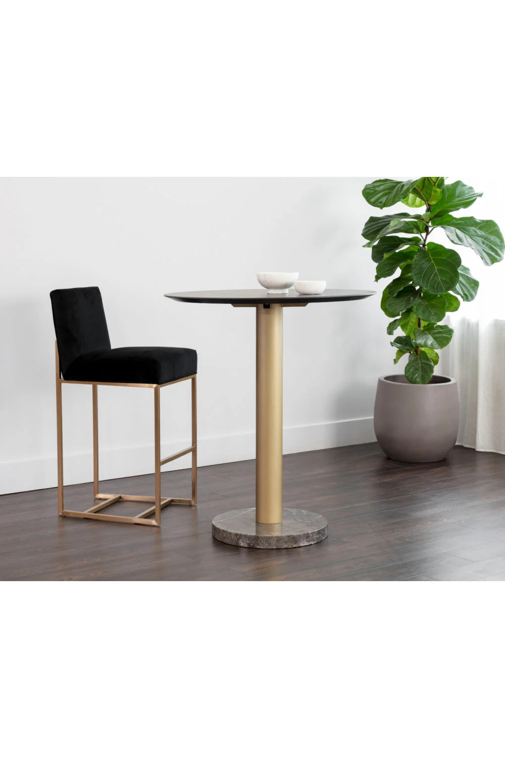 Luxury Monaco Oak Bar Table Modern Italian Style for Villa