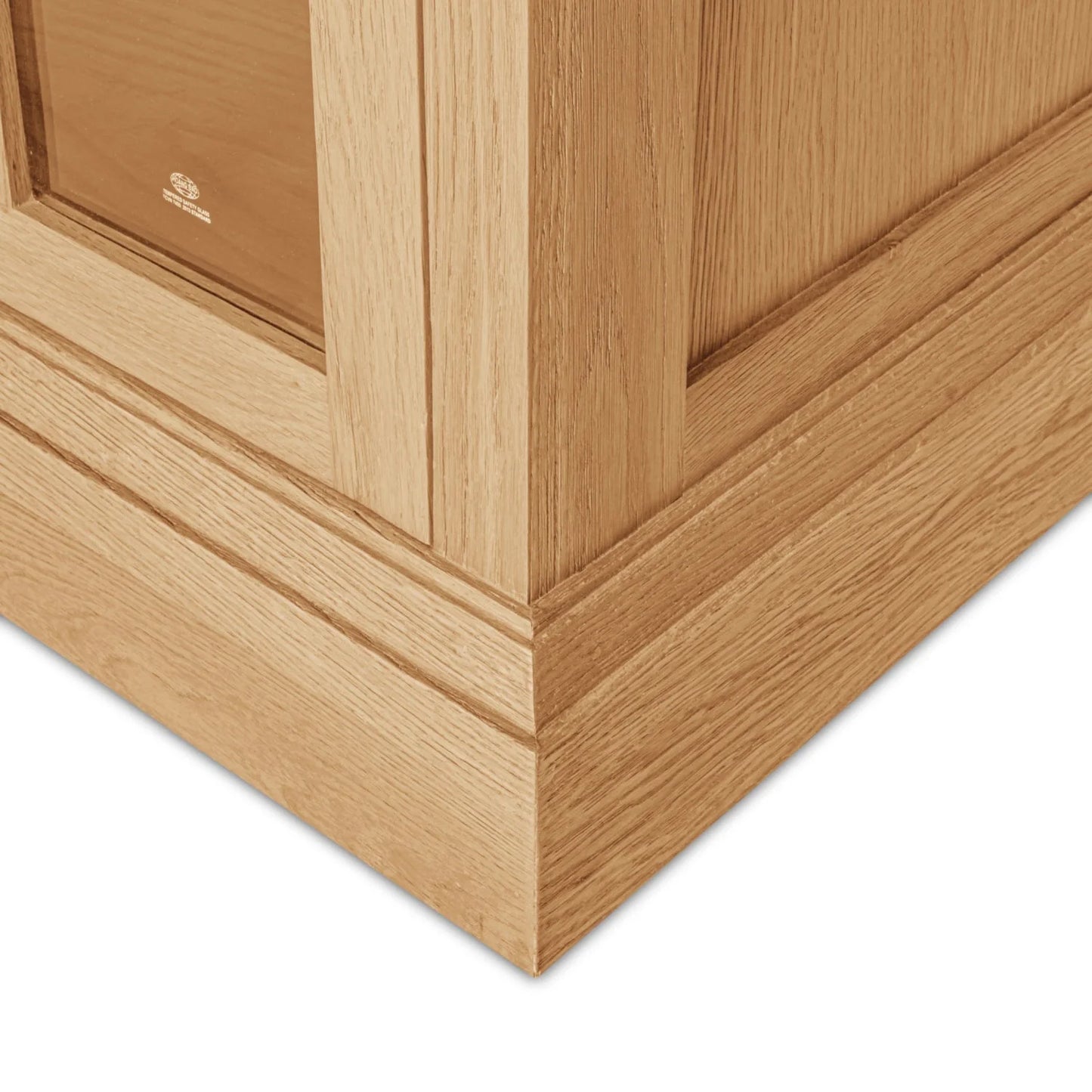 Luxury Natural Oak 4-Door Sideboard European Style for Villa