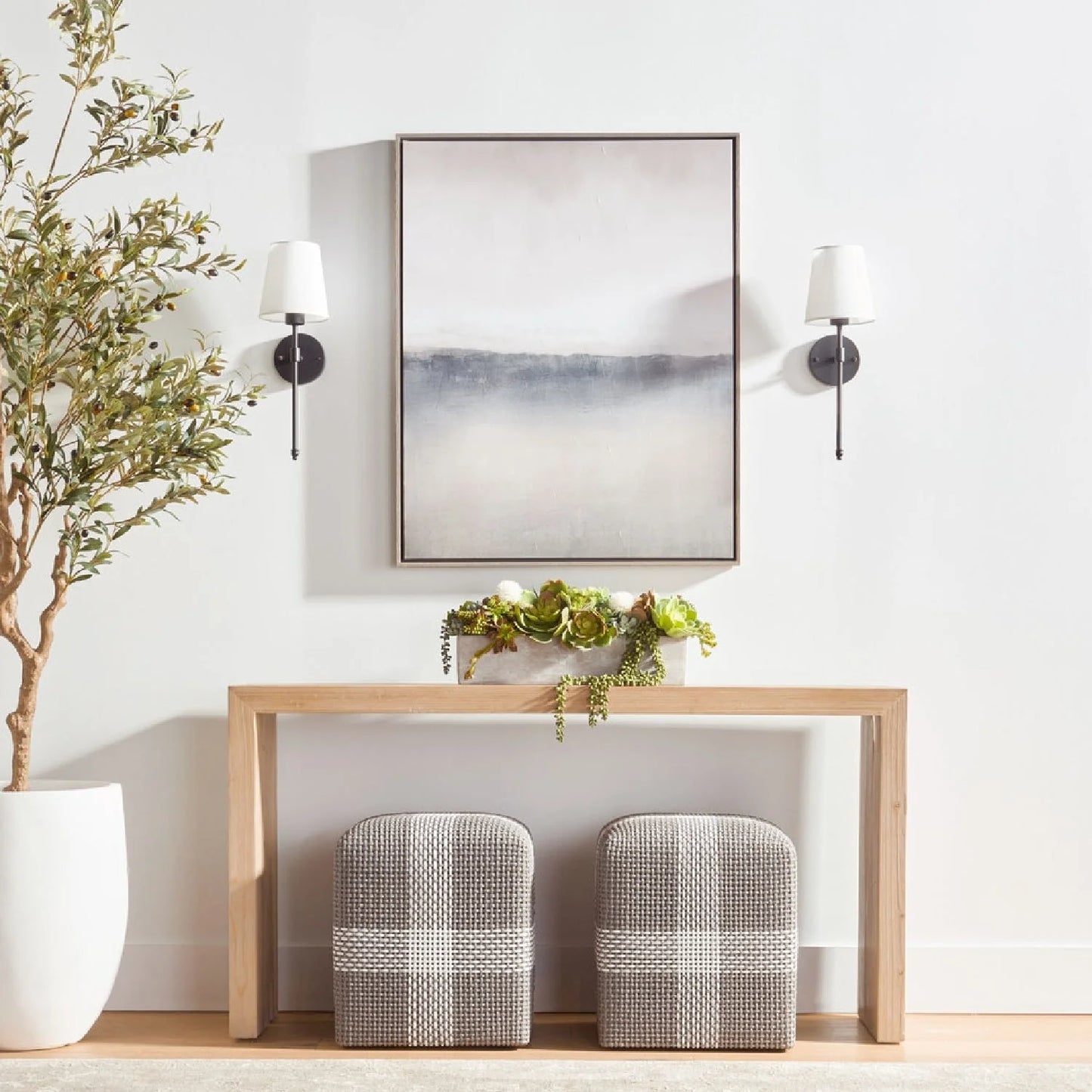 Luxury Natural Pine Wood Console Table Modern Italian Style for Villa