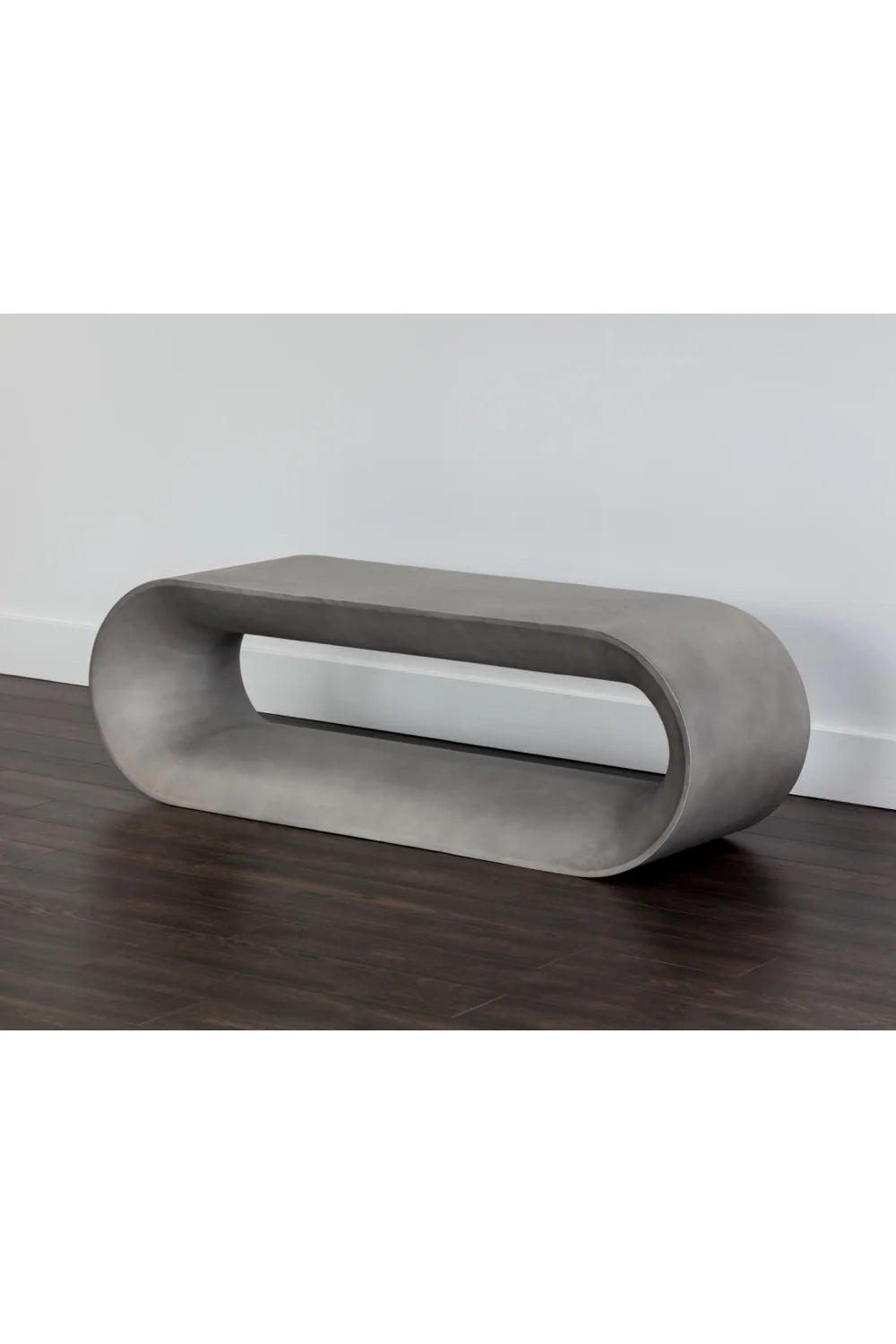 Luxury Oval Concrete Coffee Table Modern Italian Style for Villa