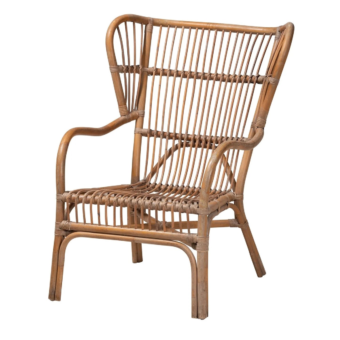 Luxury Rattan Rods Lounge Chair Modern Italian Style for Villa