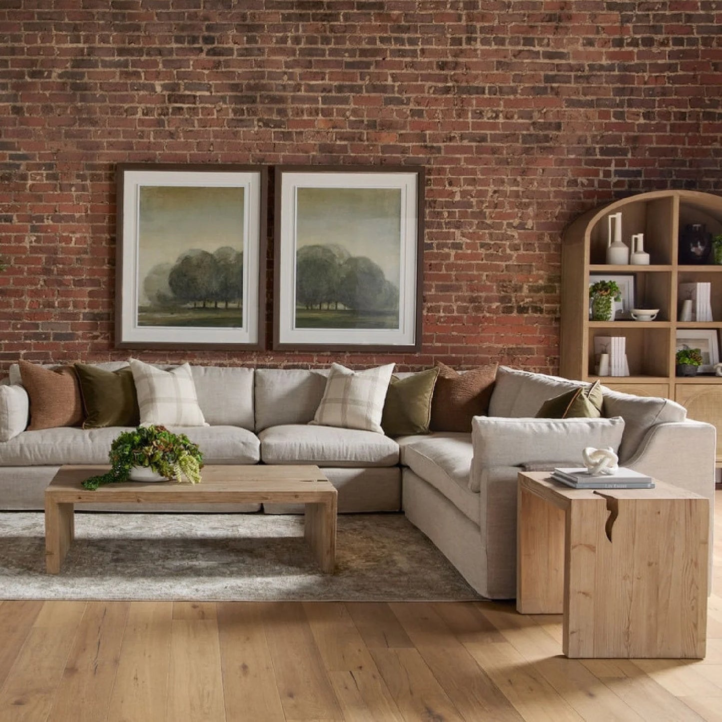 Luxury Reclaimed Pine Coffee Table Modern Italian Style for Villa